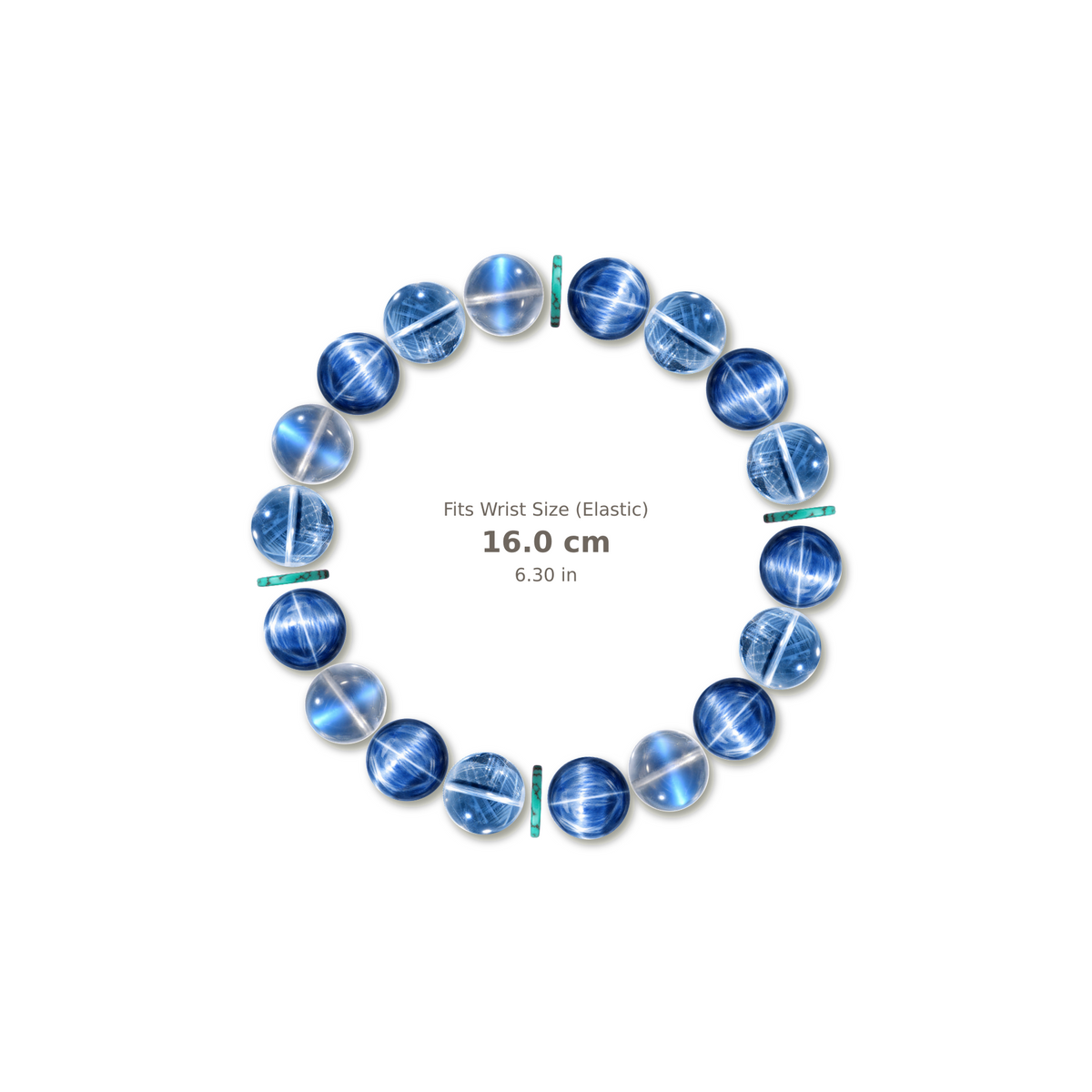 Gentle Truth Bracelet mixed crystal bracelet design — alternating beads with evenly spaced accents and reference-style soft shadow