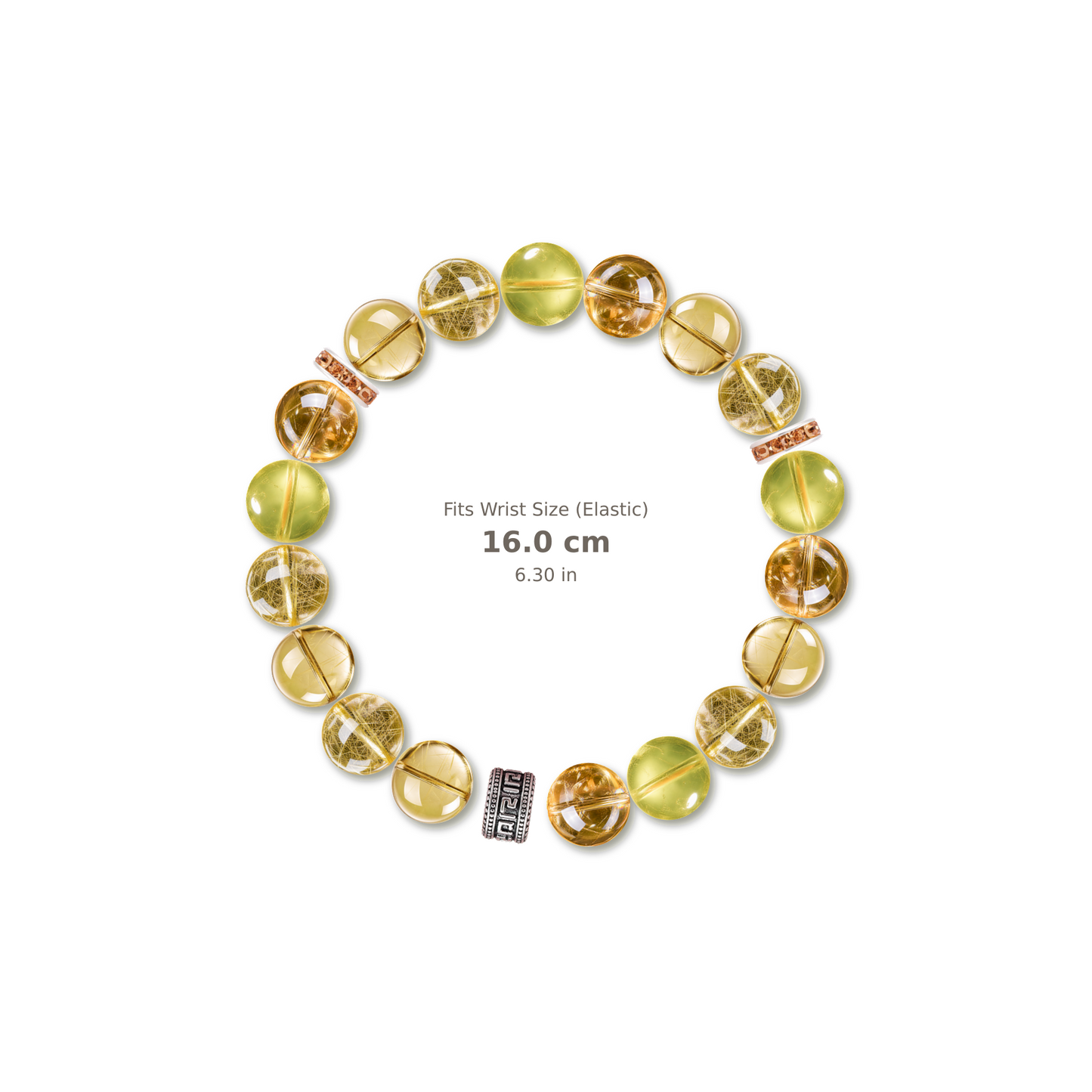 Golden Care Bracelet mixed crystal bracelet design — alternating beads with evenly spaced accents and reference-style soft shadow