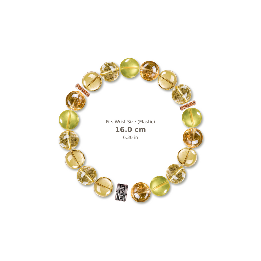 Golden Care Bracelet mixed crystal bracelet design — alternating beads with evenly spaced accents and reference-style soft shadow