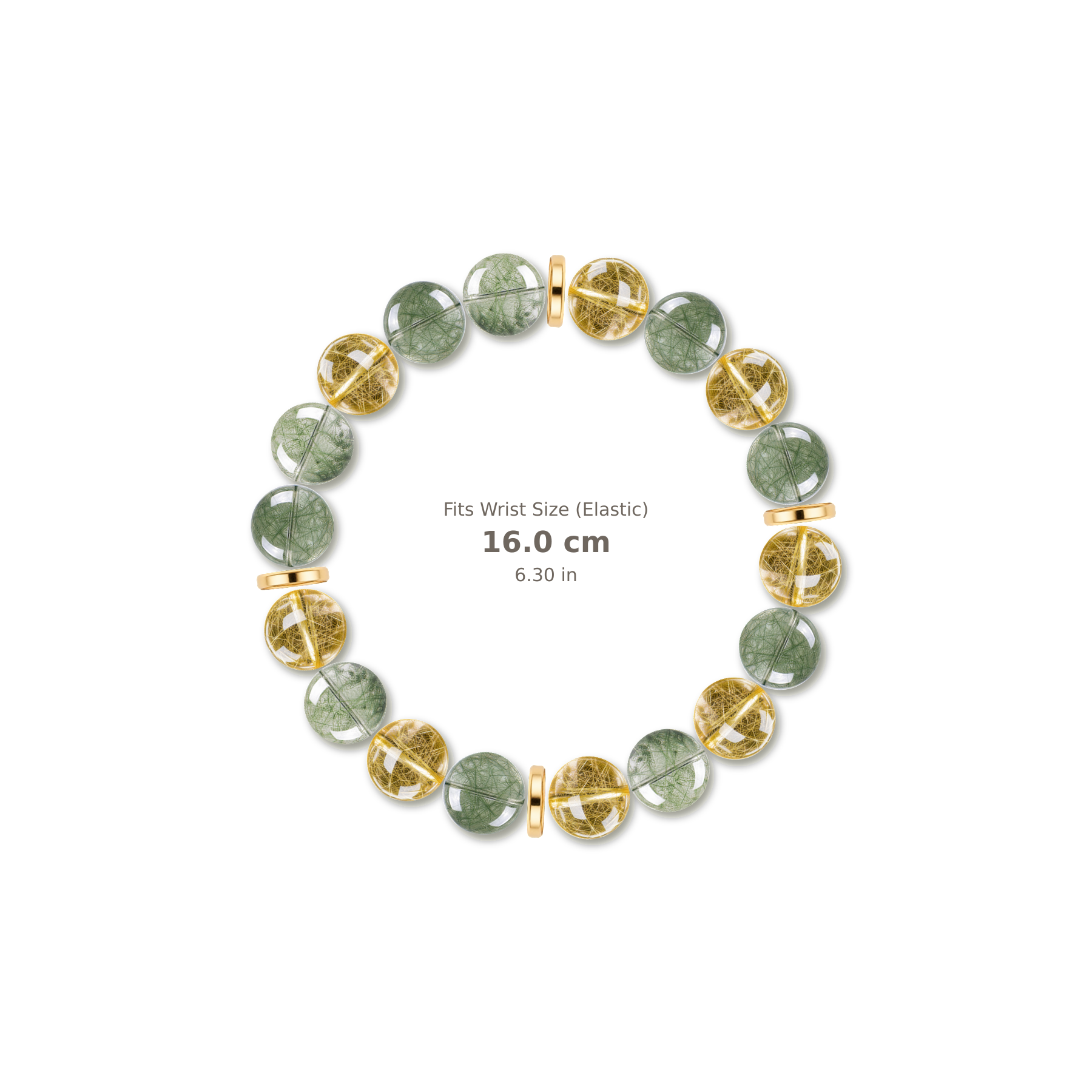 Golden Growth Bracelet mixed crystal bracelet design — alternating beads with evenly spaced accents and reference-style soft shadow