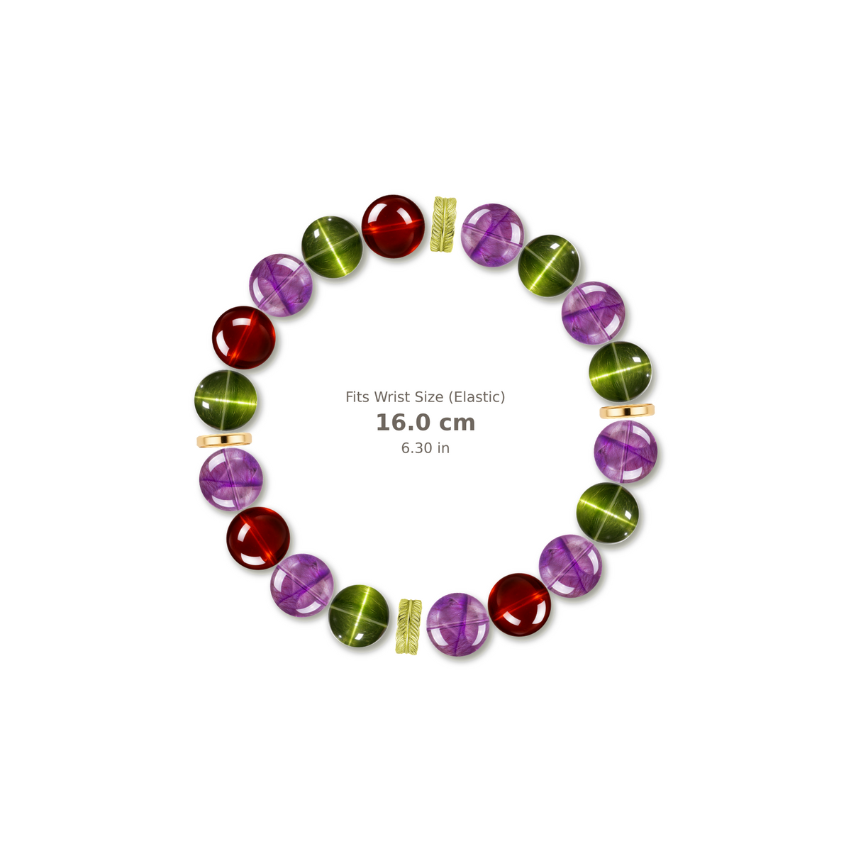 Golden Motion Bracelet mixed crystal bracelet design — alternating beads with evenly spaced accents and reference-style soft shadow