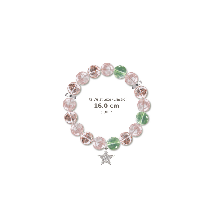 Golden Muse Bracelet mixed crystal bracelet design — alternating beads with evenly spaced accents and reference-style soft shadow