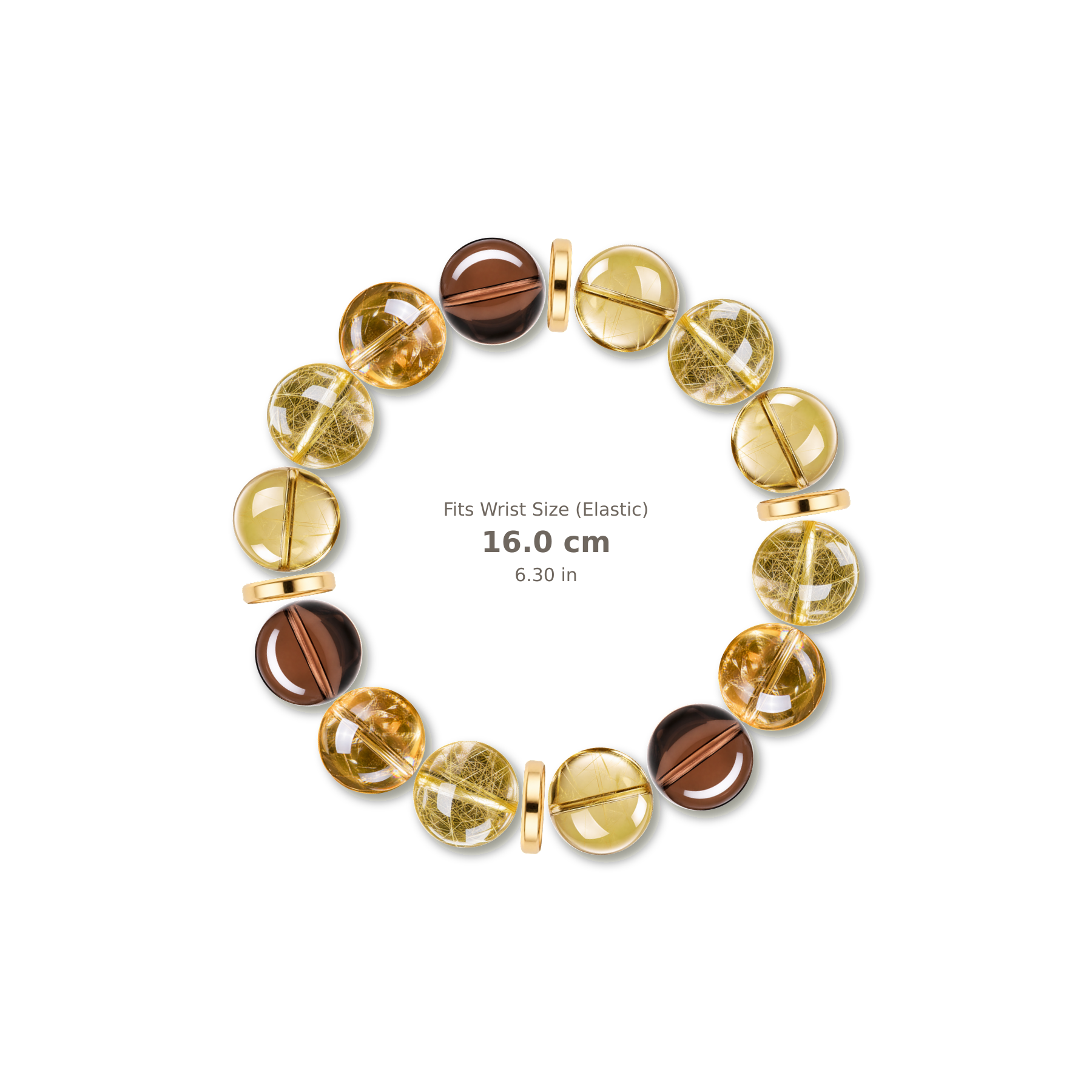Golden Office Bracelet mixed crystal bracelet design — alternating beads with evenly spaced accents and reference-style soft shadow