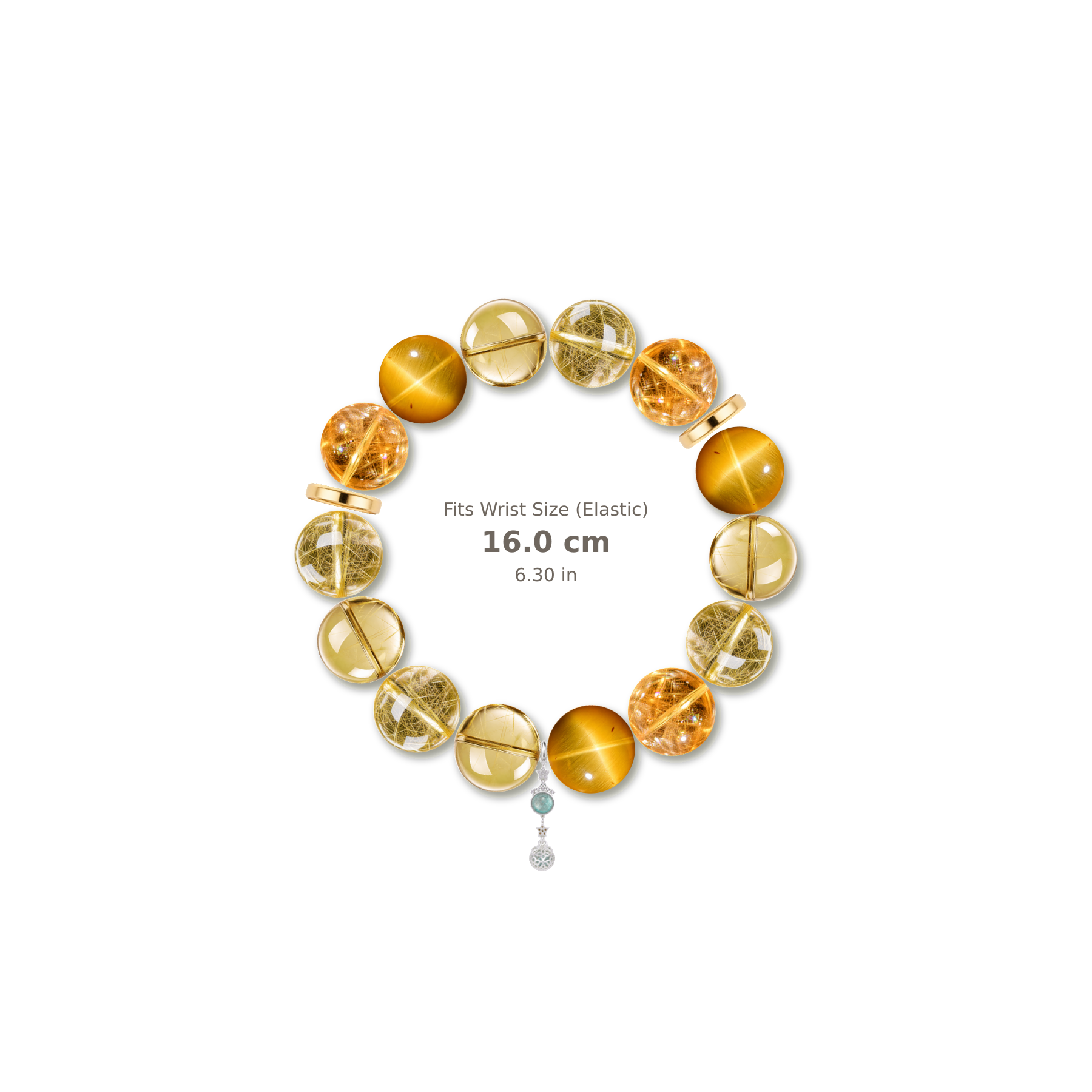 Golden Sunrise Bracelet mixed crystal bracelet design — alternating beads with evenly spaced accents and reference-style soft shadow