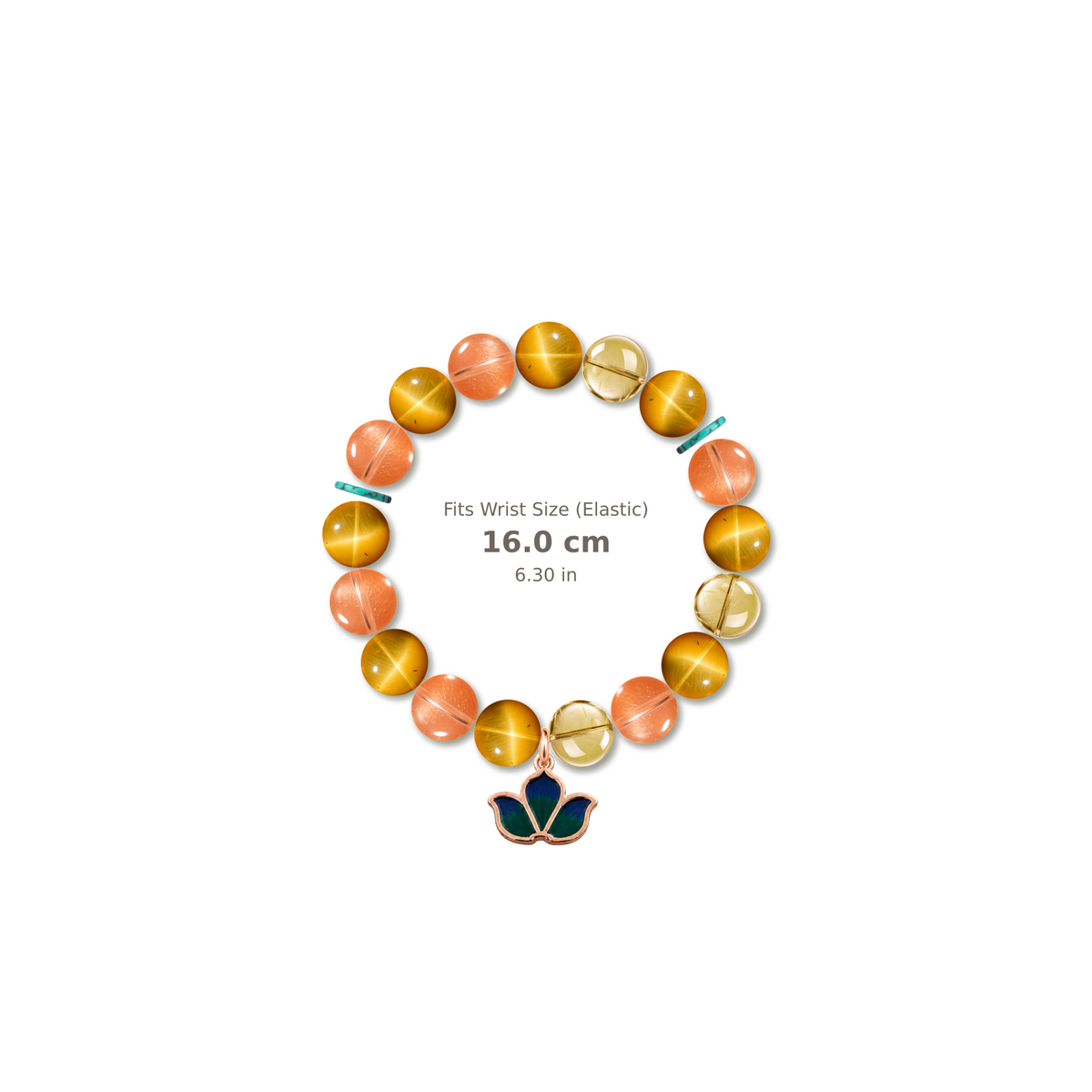 Good Fortune Bracelet mixed crystal bracelet design — alternating beads with evenly spaced accents and reference-style soft shadow