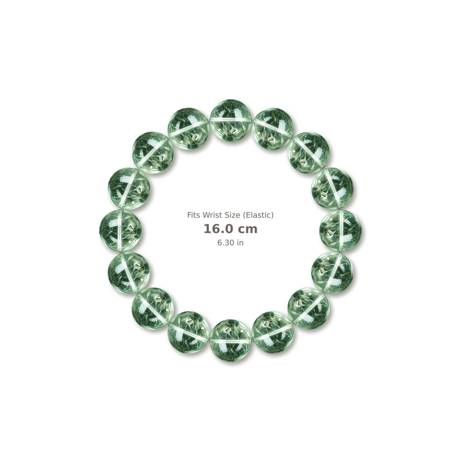 Green Azeztulite Bracelet bracelet design — contact spacing 8mm, reference-style soft shadow, no string v9