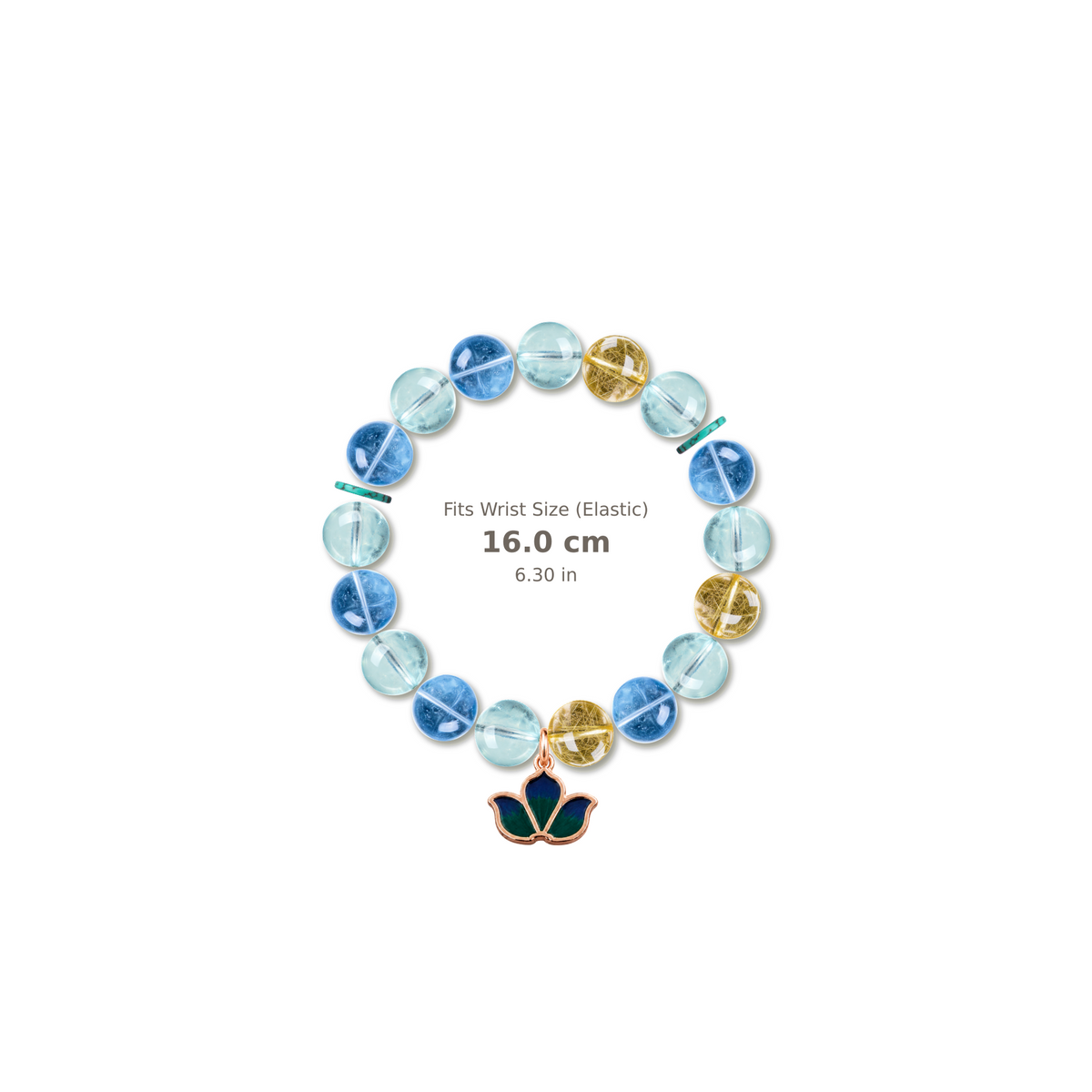 Green Promise Bracelet mixed crystal bracelet design — alternating beads with evenly spaced accents and reference-style soft shadow