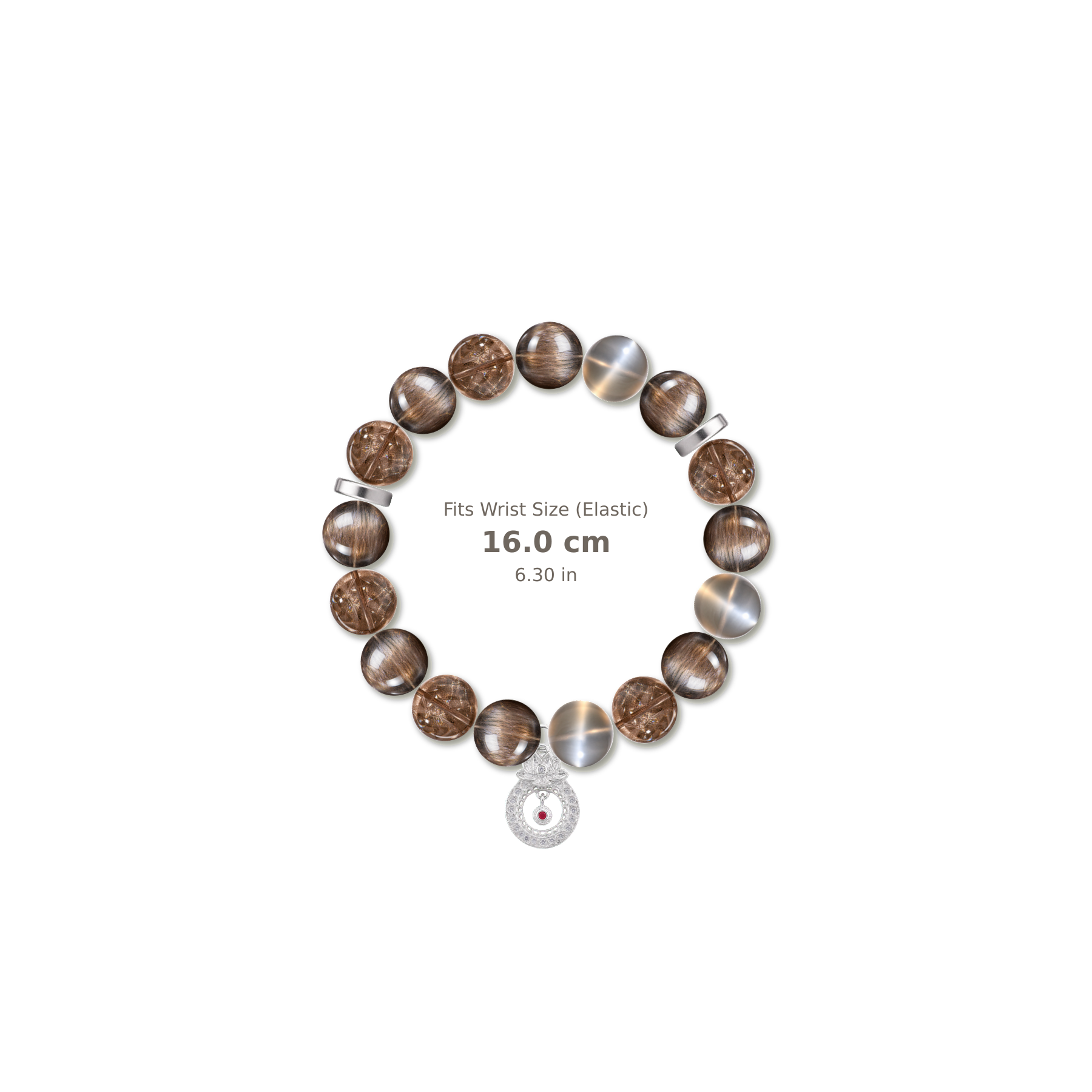 Green Renewal Bracelet mixed crystal bracelet design — alternating beads with evenly spaced accents and reference-style soft shadow