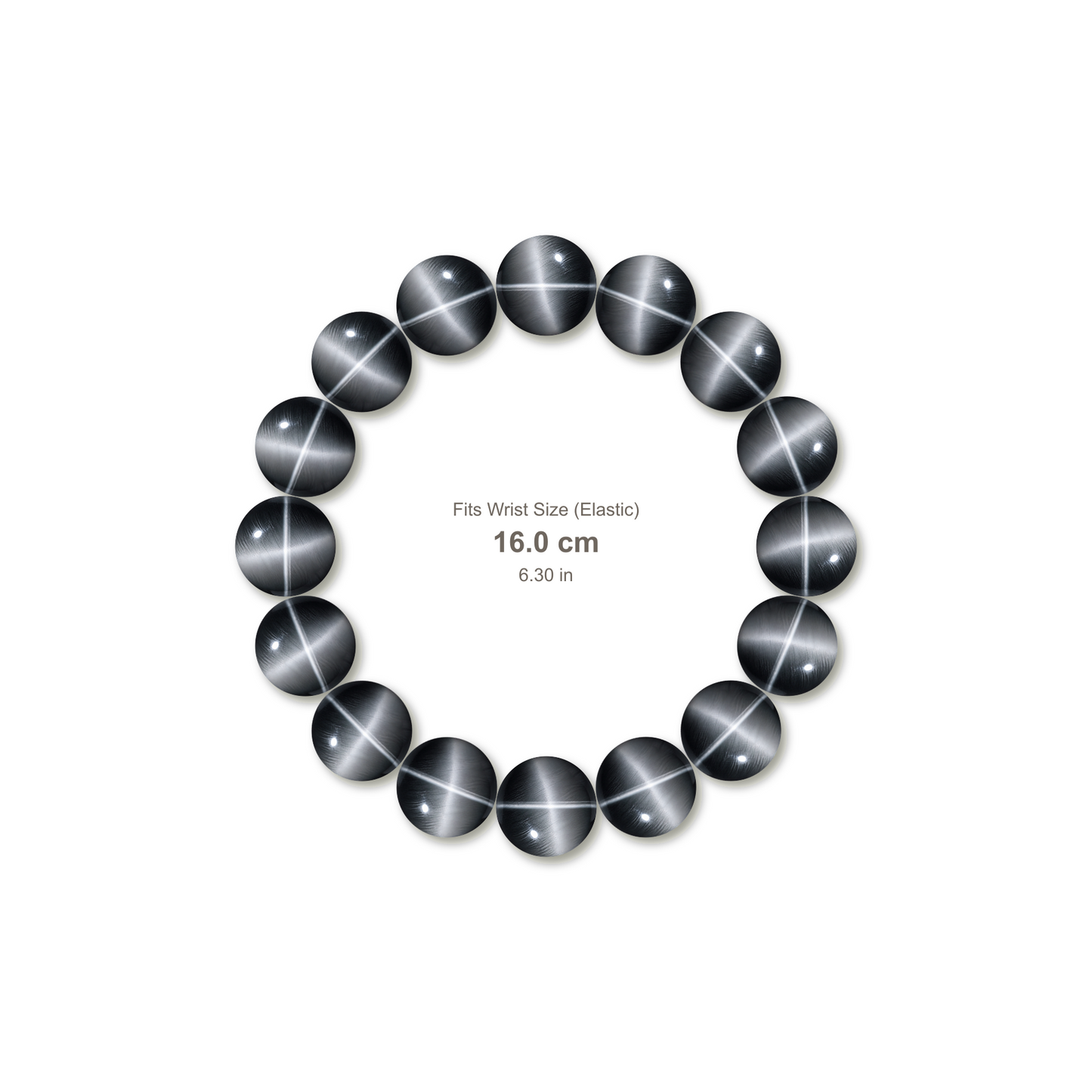 Hawk's Eye Bracelet bracelet design — contact spacing 8mm, reference-style soft shadow, no string v9