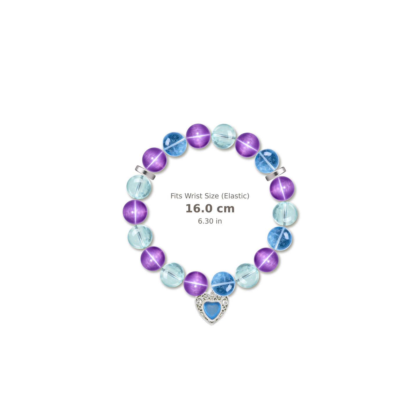 Heartfelt Words Bracelet mixed crystal bracelet design — alternating beads with evenly spaced accents and reference-style soft shadow