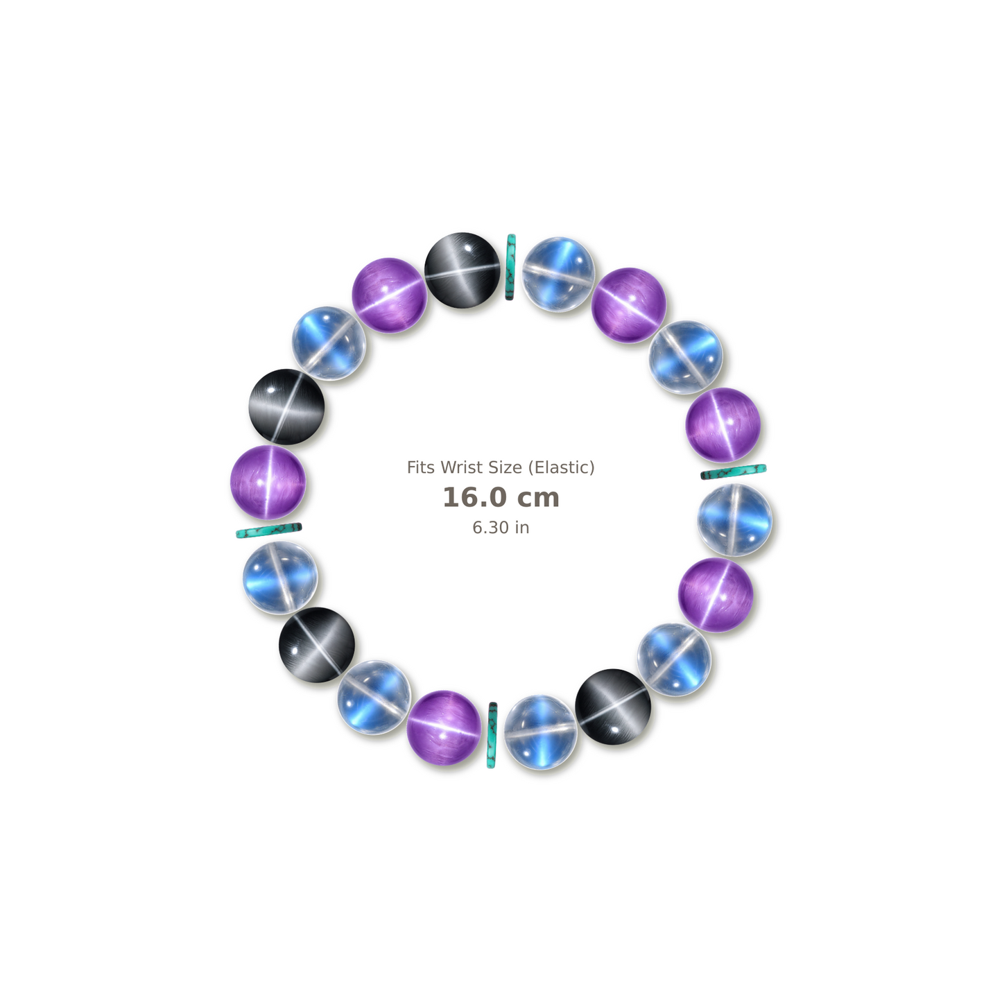 Honest Flow Bracelet mixed crystal bracelet design — alternating beads with evenly spaced accents and reference-style soft shadow