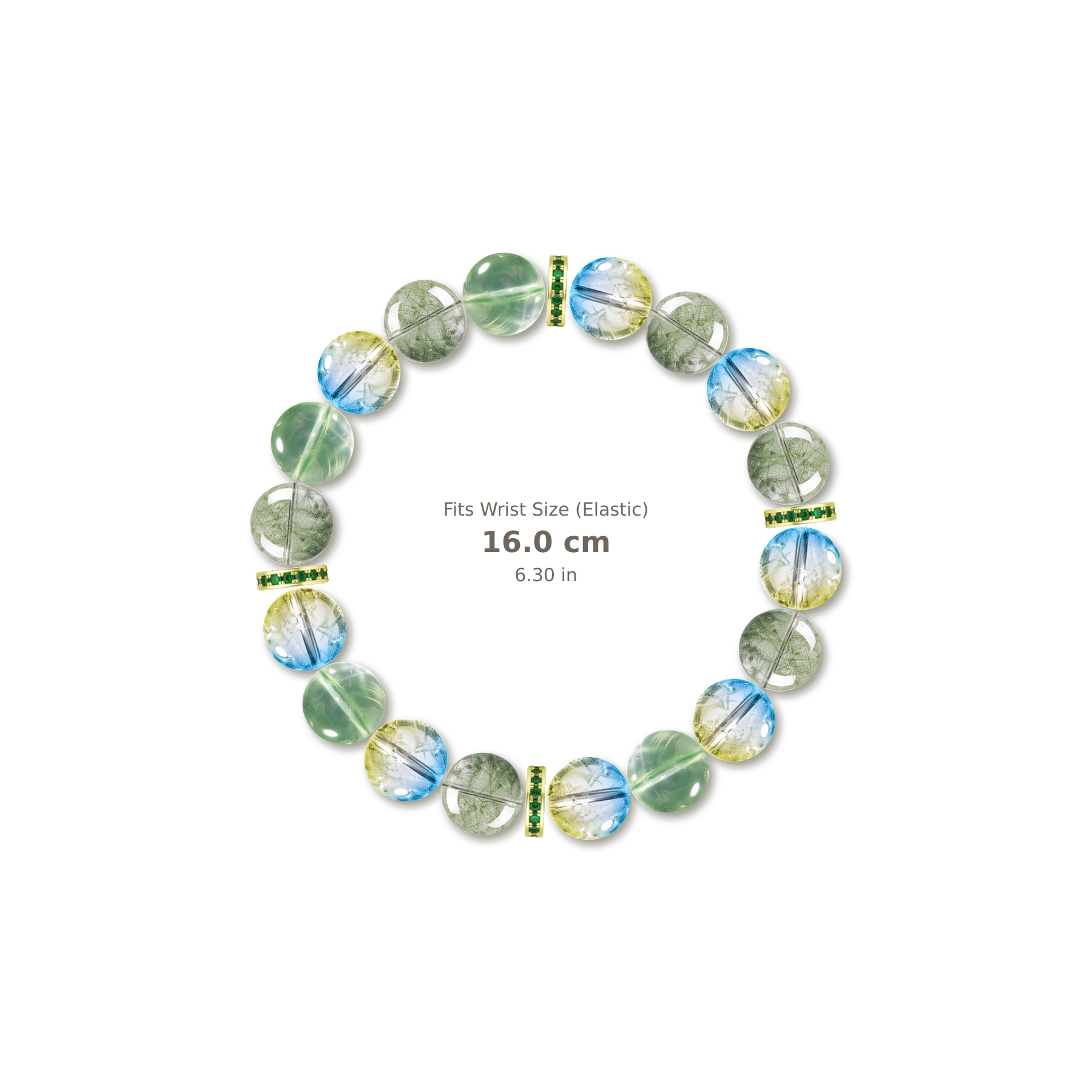 Inspired Sky Bracelet mixed crystal bracelet design — alternating beads with evenly spaced accents and reference-style soft shadow