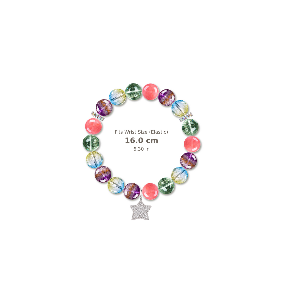 Joyful Circle Bracelet mixed crystal bracelet design — alternating beads with evenly spaced accents and reference-style soft shadow