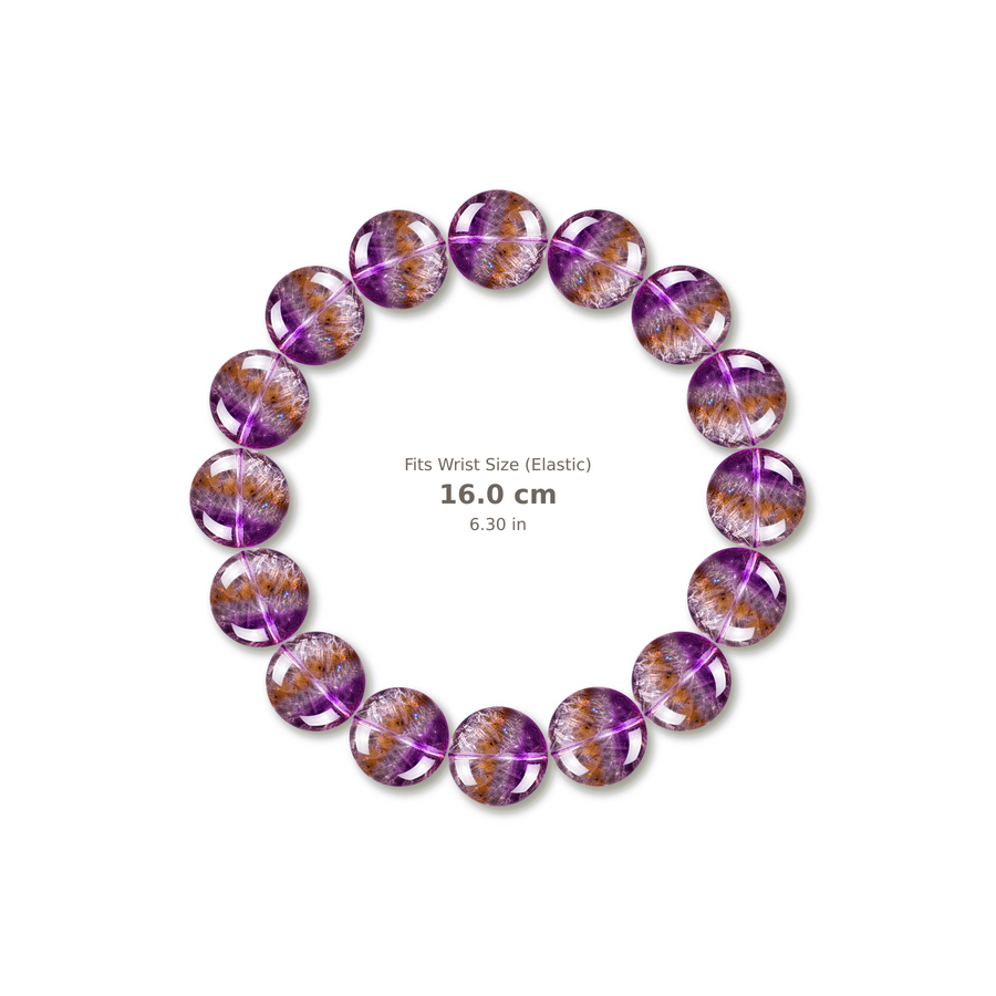 Koi Super Seven Bracelet bracelet design — contact spacing 10mm, reference-style soft shadow, no string v9