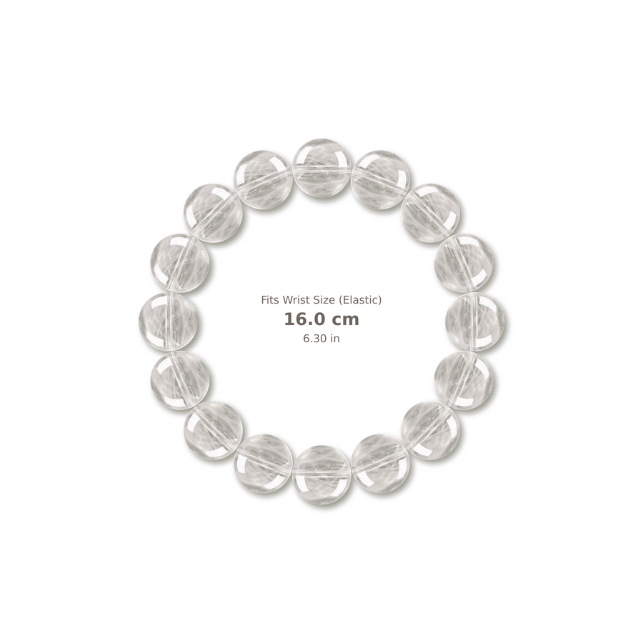 Layered White Phantom Quartz Bracelet bracelet design — contact spacing 8mm, reference-style soft shadow, no string v9