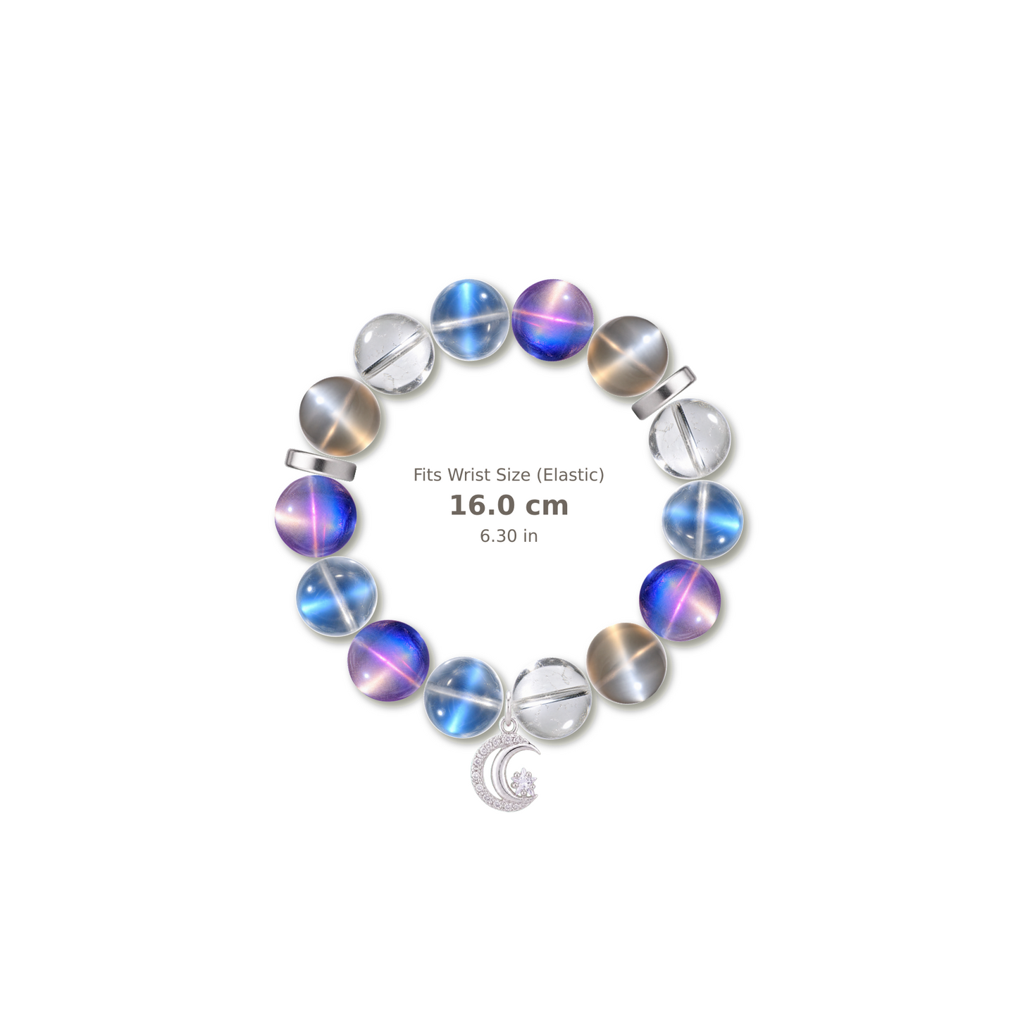 Loyal Stars Bracelet mixed crystal bracelet design — alternating beads with evenly spaced accents and reference-style soft shadow