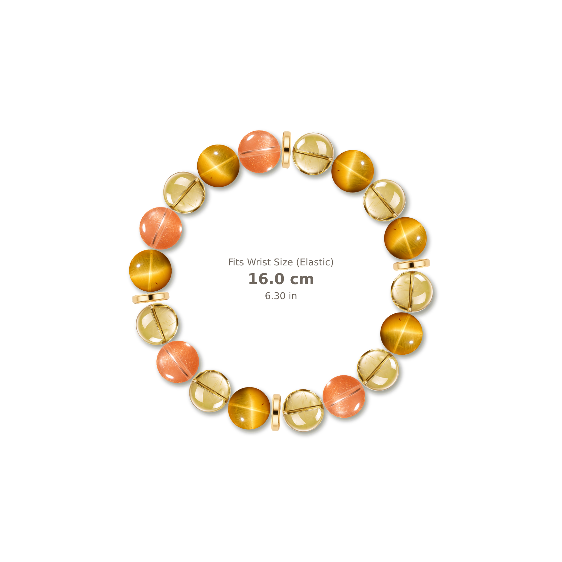 Lucky Horizon Bracelet mixed crystal bracelet design — alternating beads with evenly spaced accents and reference-style soft shadow