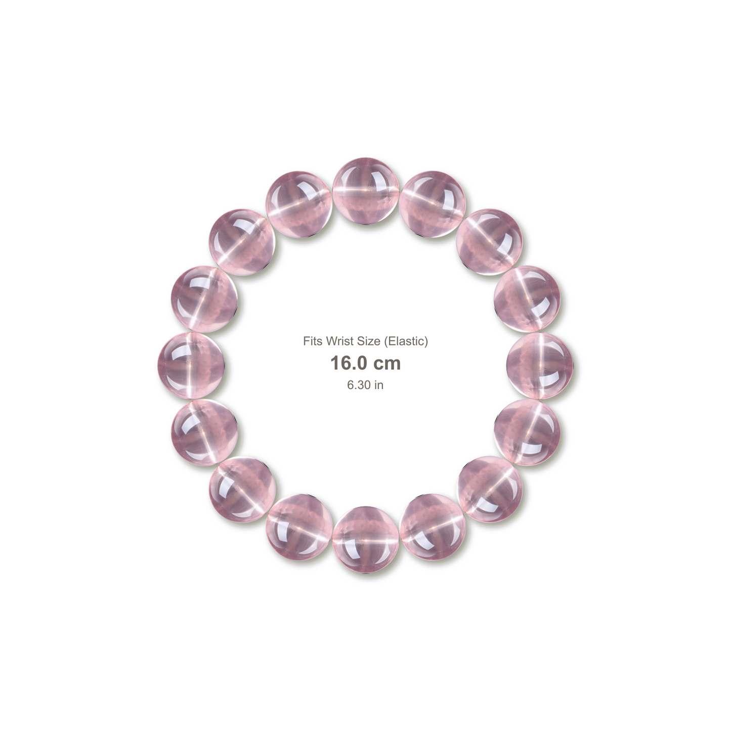 Madagascar Rose Quartz Bracelet bracelet design — contact spacing 8mm, reference-style soft shadow, no string v9