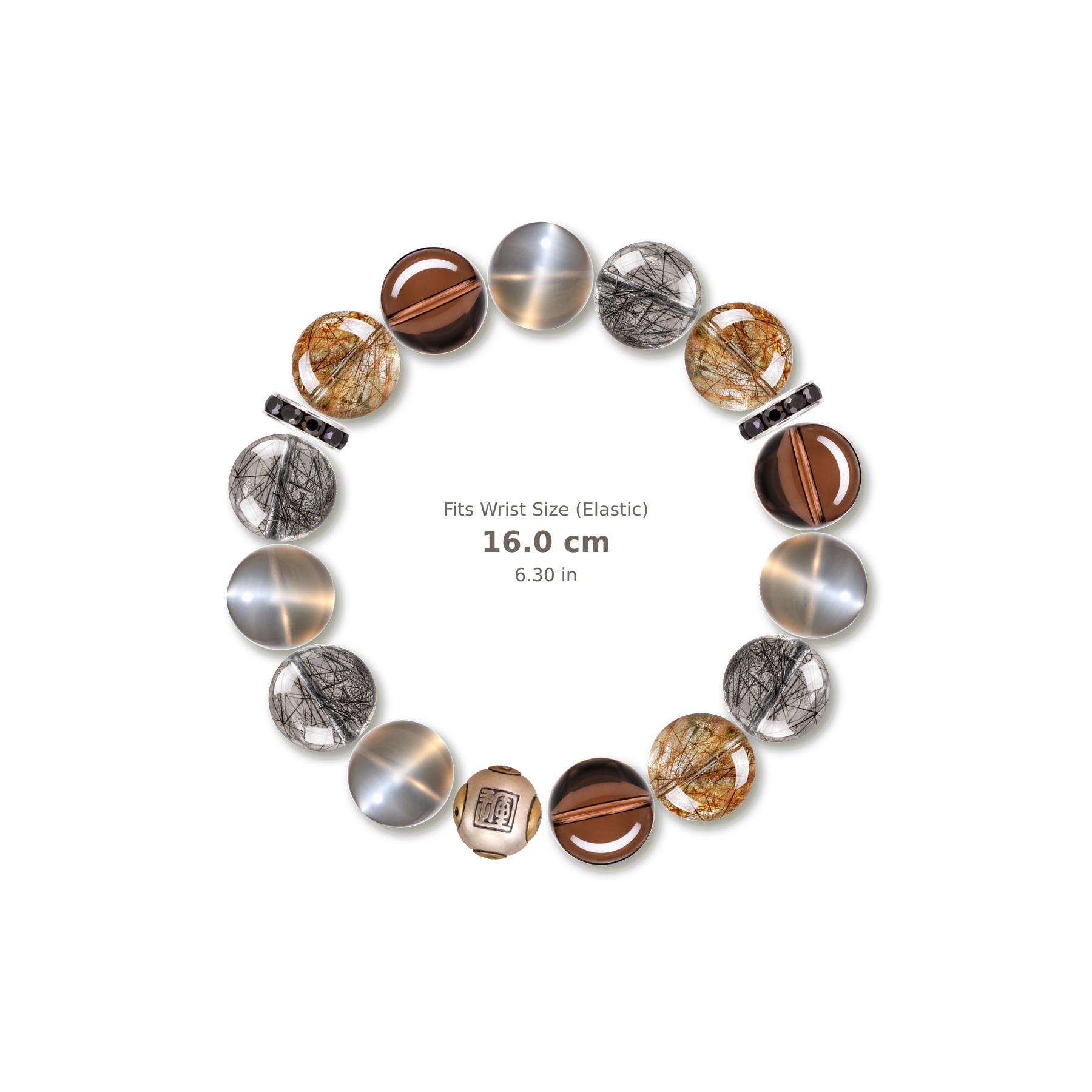 Midnight Guard Bracelet mixed crystal bracelet design — alternating beads with evenly spaced accents and reference-style soft shadow