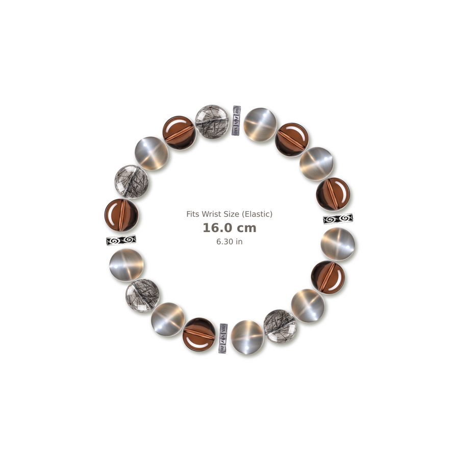 Midnight Shield Bracelet bracelet design — evenly distributed accents v3