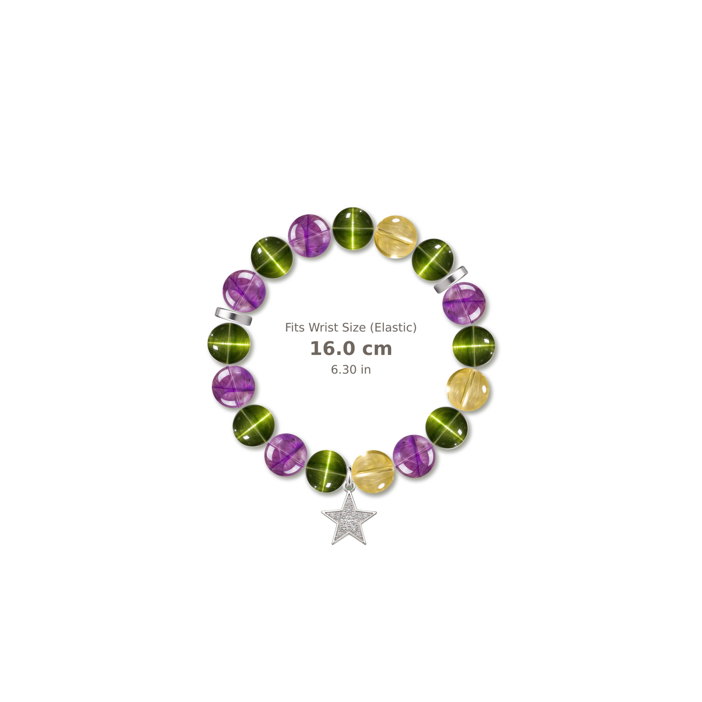 Mystic Palette Bracelet mixed crystal bracelet design — alternating beads with evenly spaced accents and reference-style soft shadow