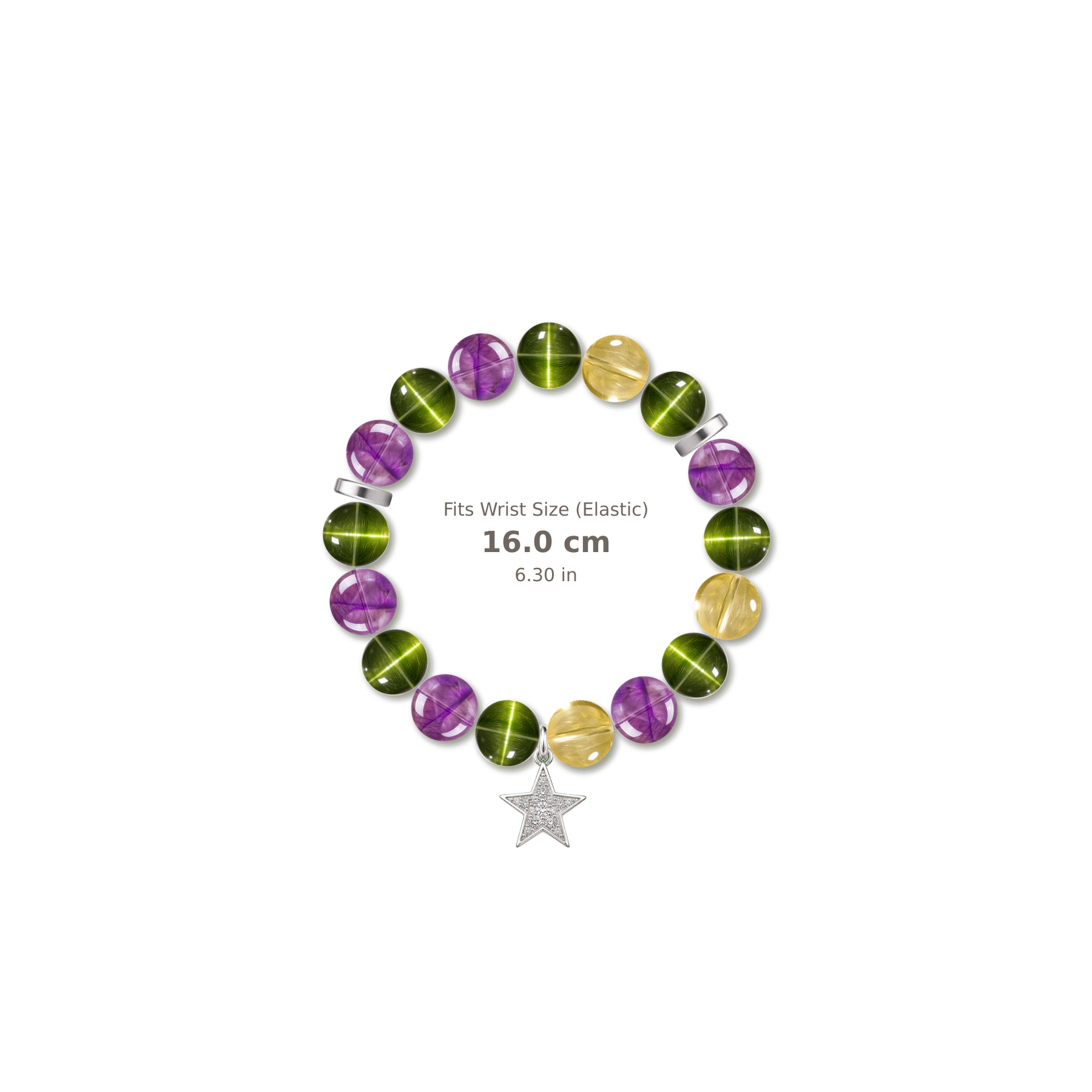 Mystic Palette Bracelet mixed crystal bracelet design — alternating beads with evenly spaced accents and reference-style soft shadow