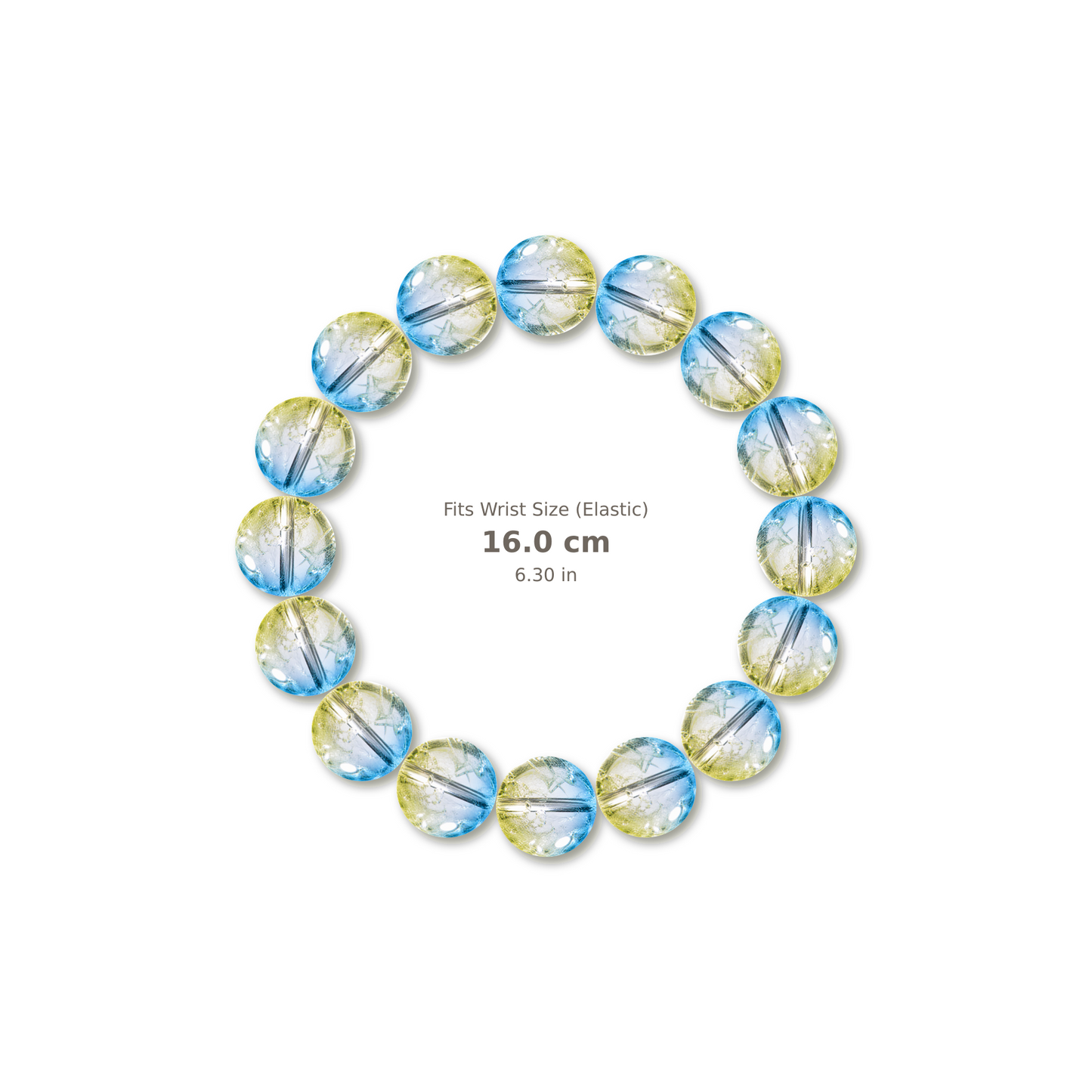 Mystic Topaz Bracelet bracelet design — contact spacing 8mm, reference-style soft shadow, no string v9