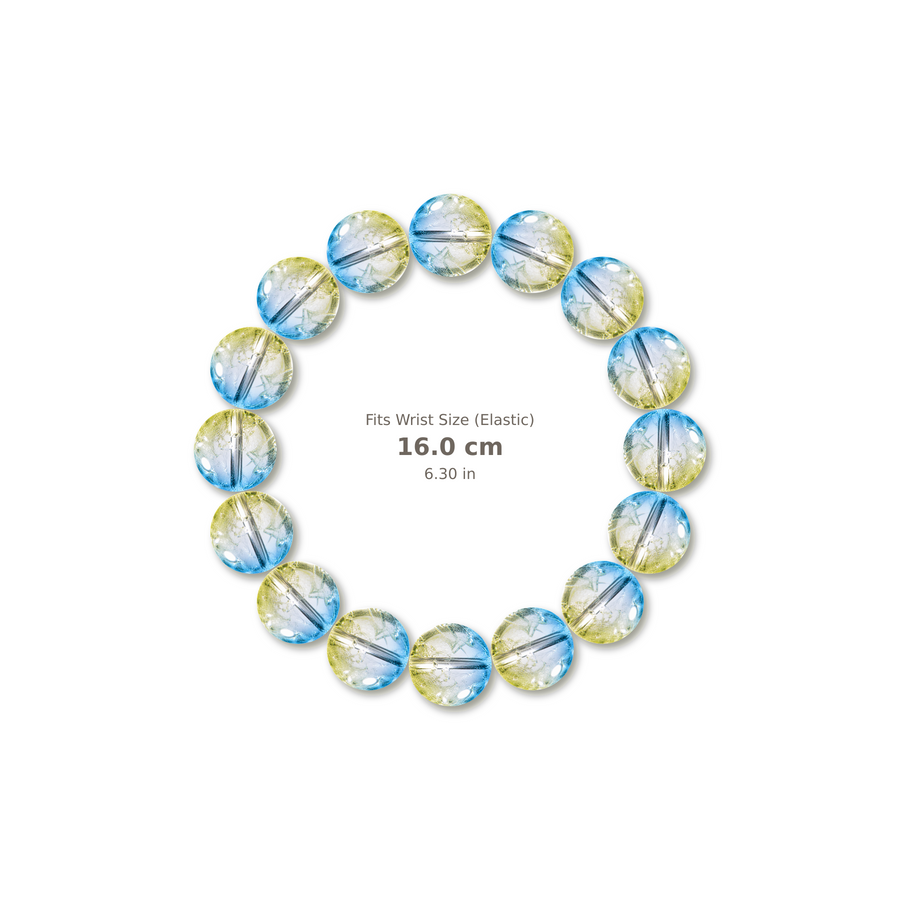 Mystic Topaz Bracelet bracelet design — contact spacing 8mm, reference-style soft shadow, no string v9