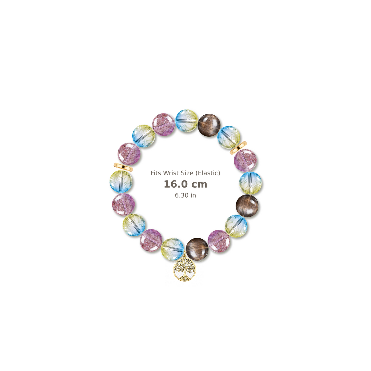 Next Season Bracelet mixed crystal bracelet design — alternating beads with evenly spaced accents and reference-style soft shadow