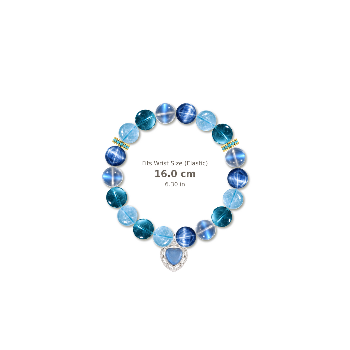 Ocean Depth Bracelet mixed crystal bracelet design — alternating beads with evenly spaced accents and reference-style soft shadow