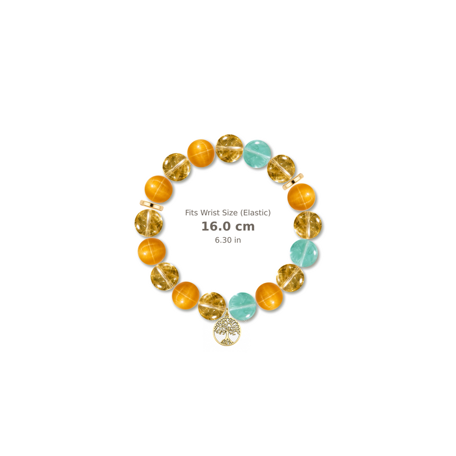 Open Doors Bracelet mixed crystal bracelet design — alternating beads with evenly spaced accents and reference-style soft shadow