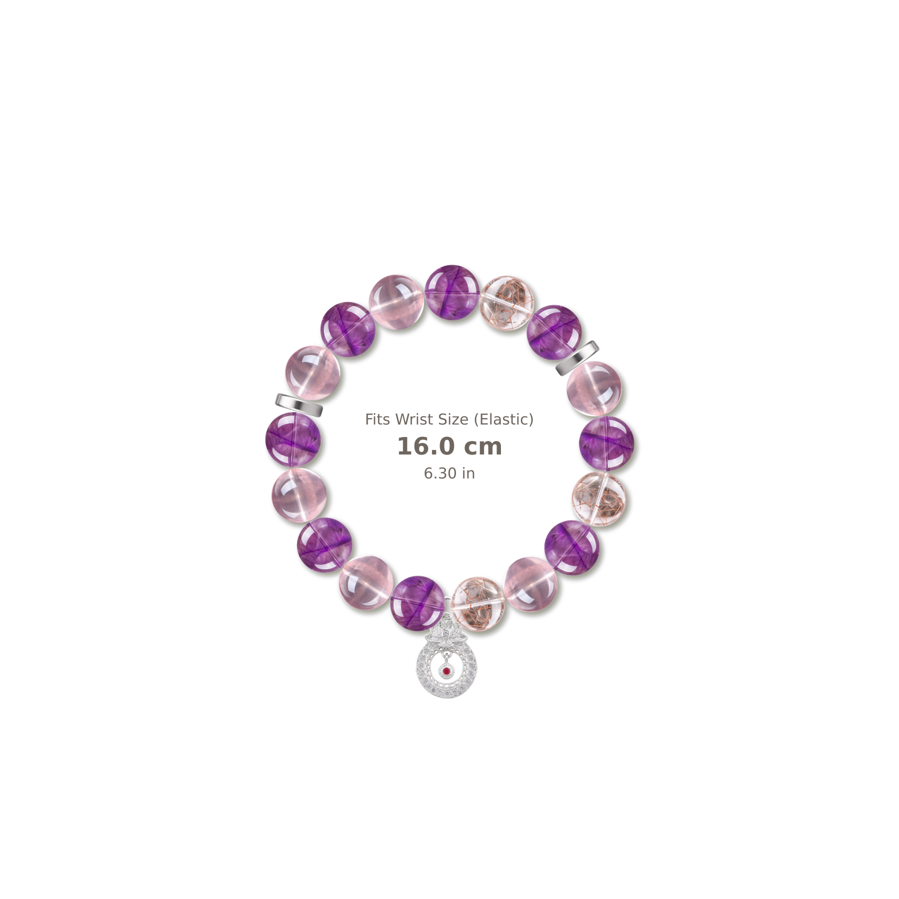 Open Horizon Bracelet mixed crystal bracelet design — alternating beads with evenly spaced accents and reference-style soft shadow