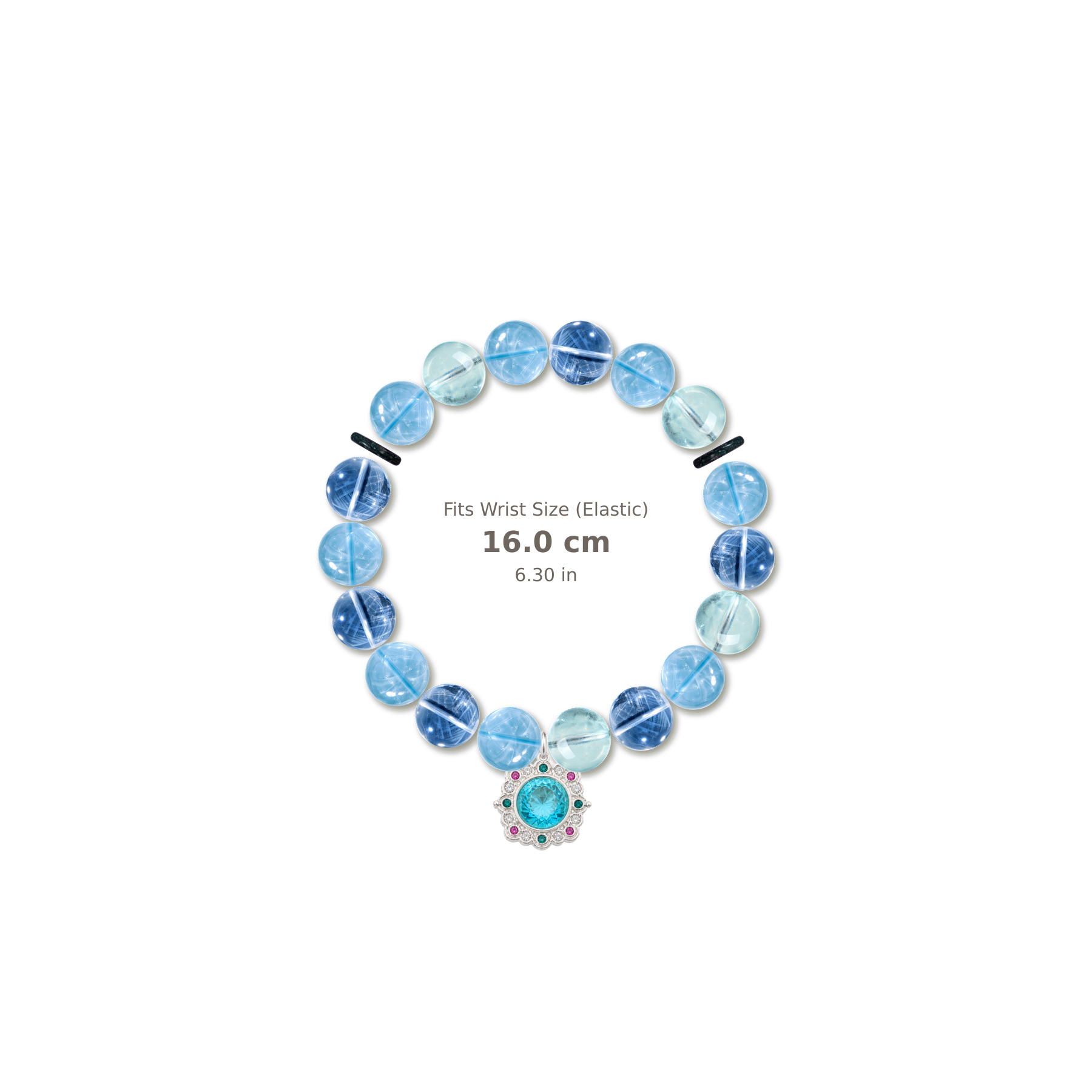 Open Sky Bracelet mixed crystal bracelet design — alternating beads with evenly spaced accents and reference-style soft shadow