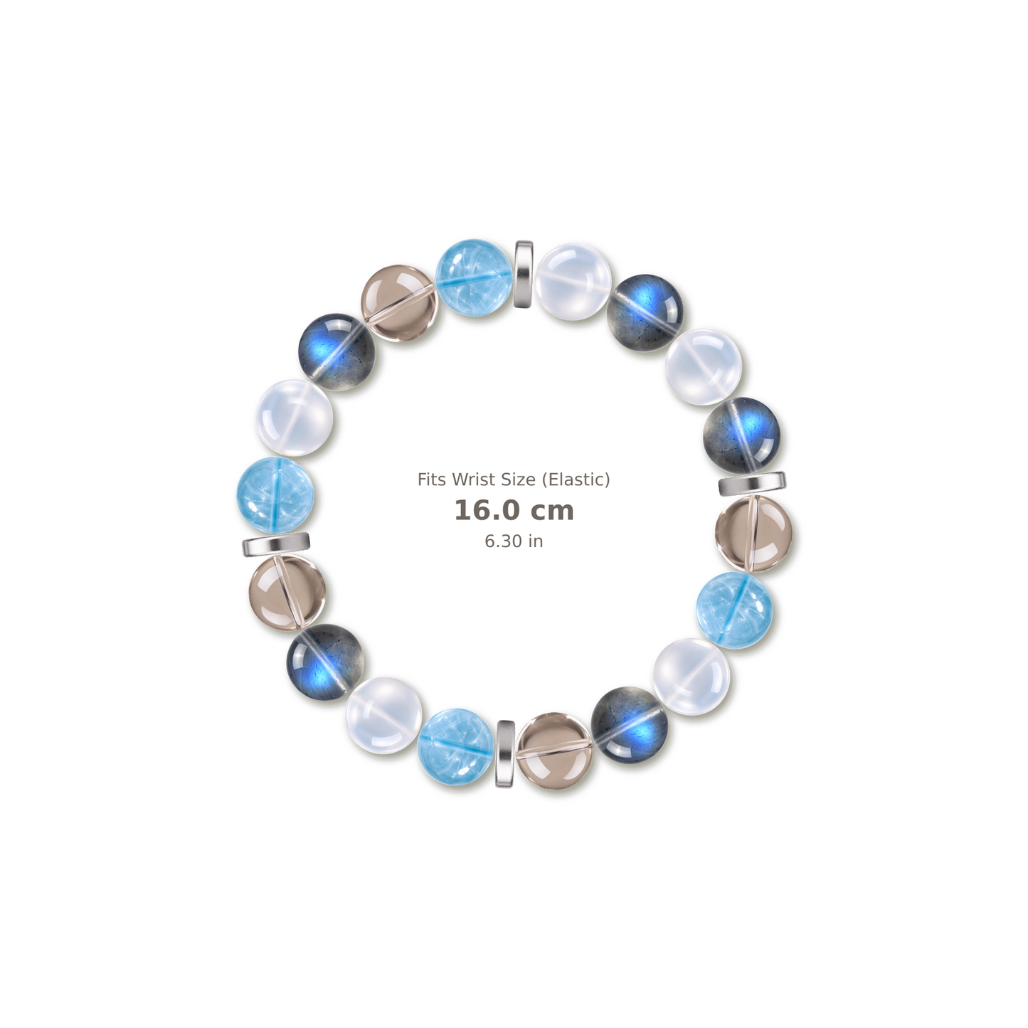 Peaceful Years Bracelet mixed crystal bracelet design — alternating beads with evenly spaced accents and reference-style soft shadow