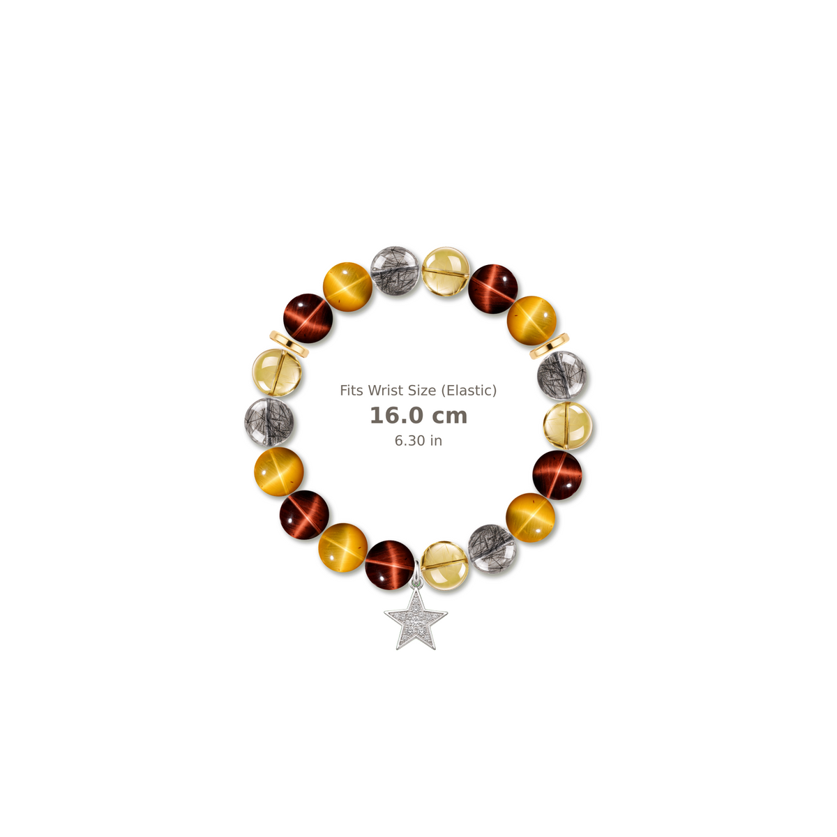 Personal Power Bracelet mixed crystal bracelet design — alternating beads with evenly spaced accents and reference-style soft shadow