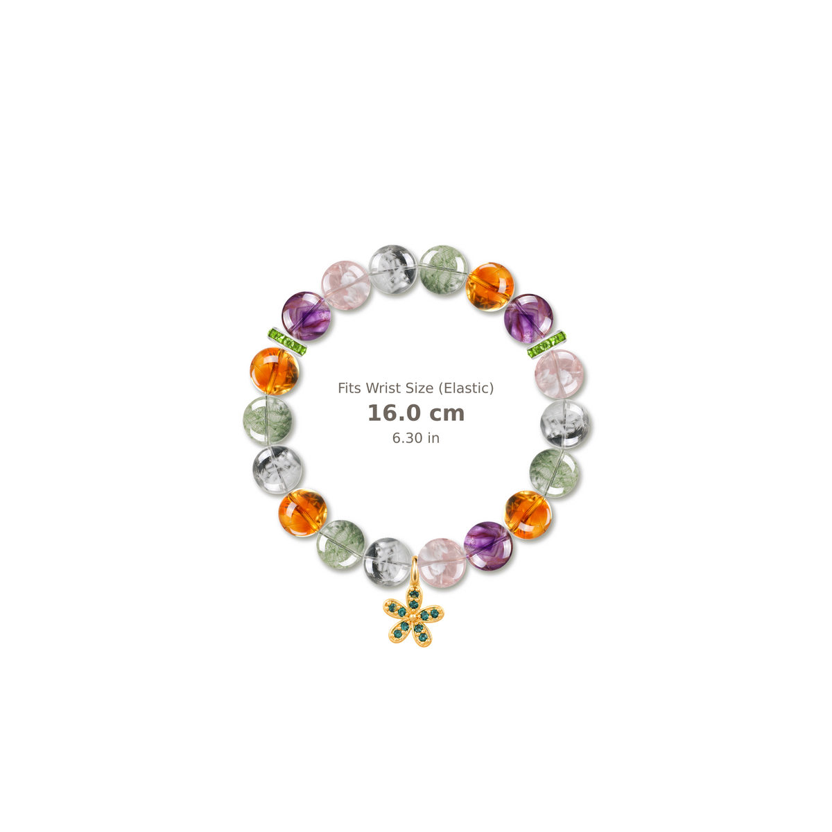 Phantom Garden Bracelet mixed crystal bracelet design — alternating beads with evenly spaced accents and reference-style soft shadow