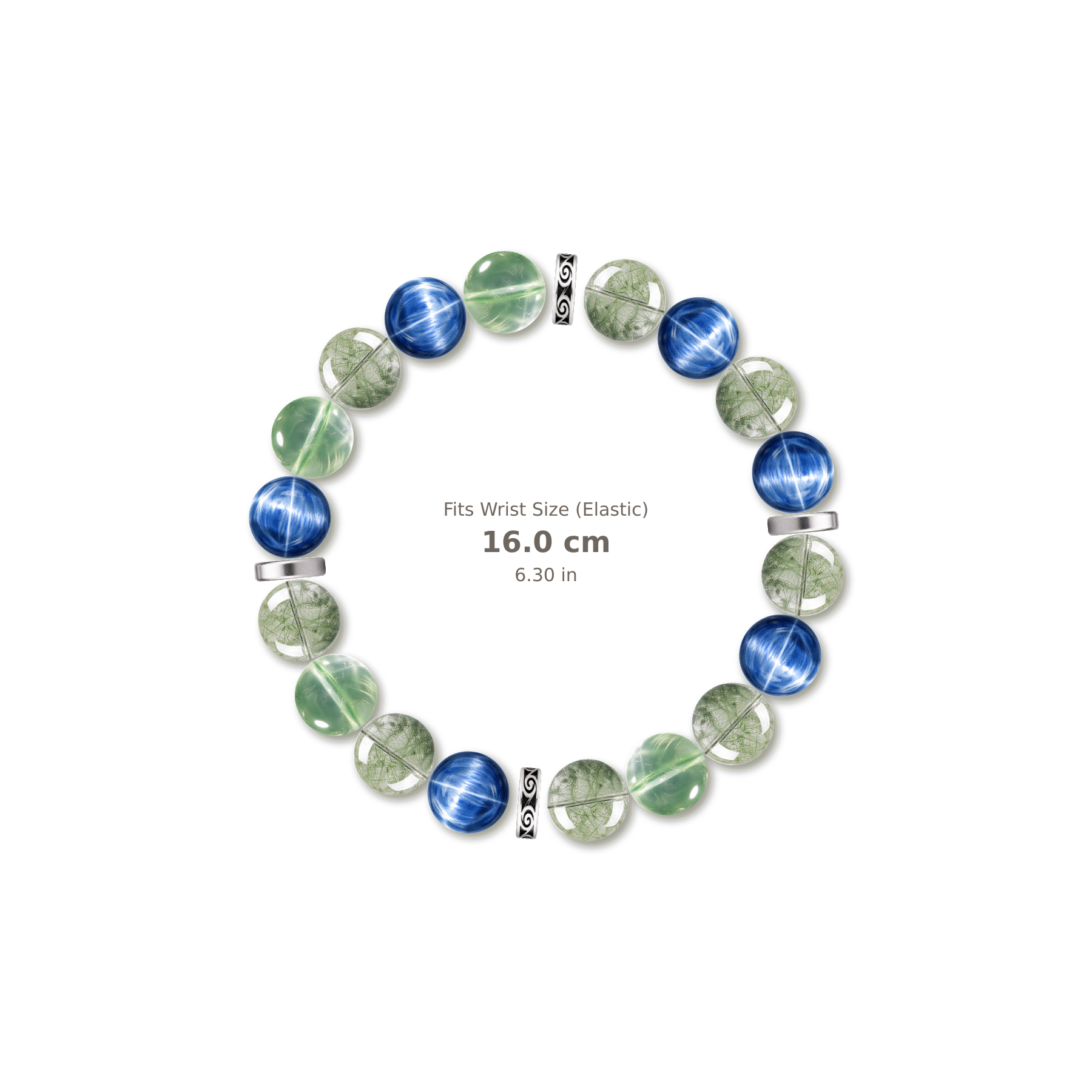 Phoenix Light Bracelet mixed crystal bracelet design — alternating beads with evenly spaced accents and reference-style soft shadow