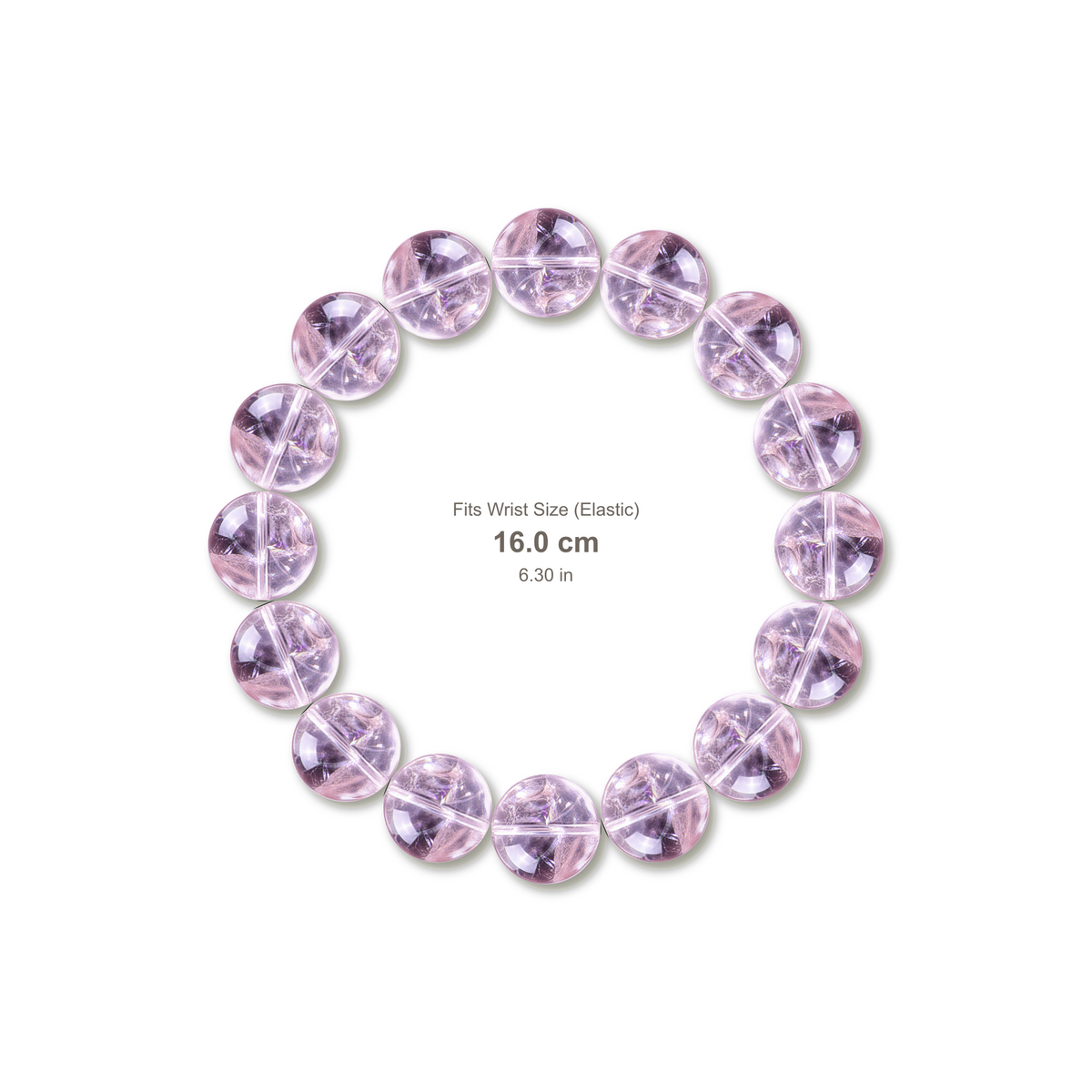 Pink Azeztulite Bracelet bracelet design — contact spacing 10mm, reference-style soft shadow, no string v9