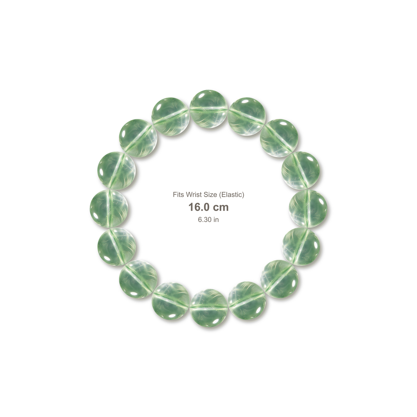 Prehnite Bracelet bracelet design — contact spacing 8mm, reference-style soft shadow, no string v9
