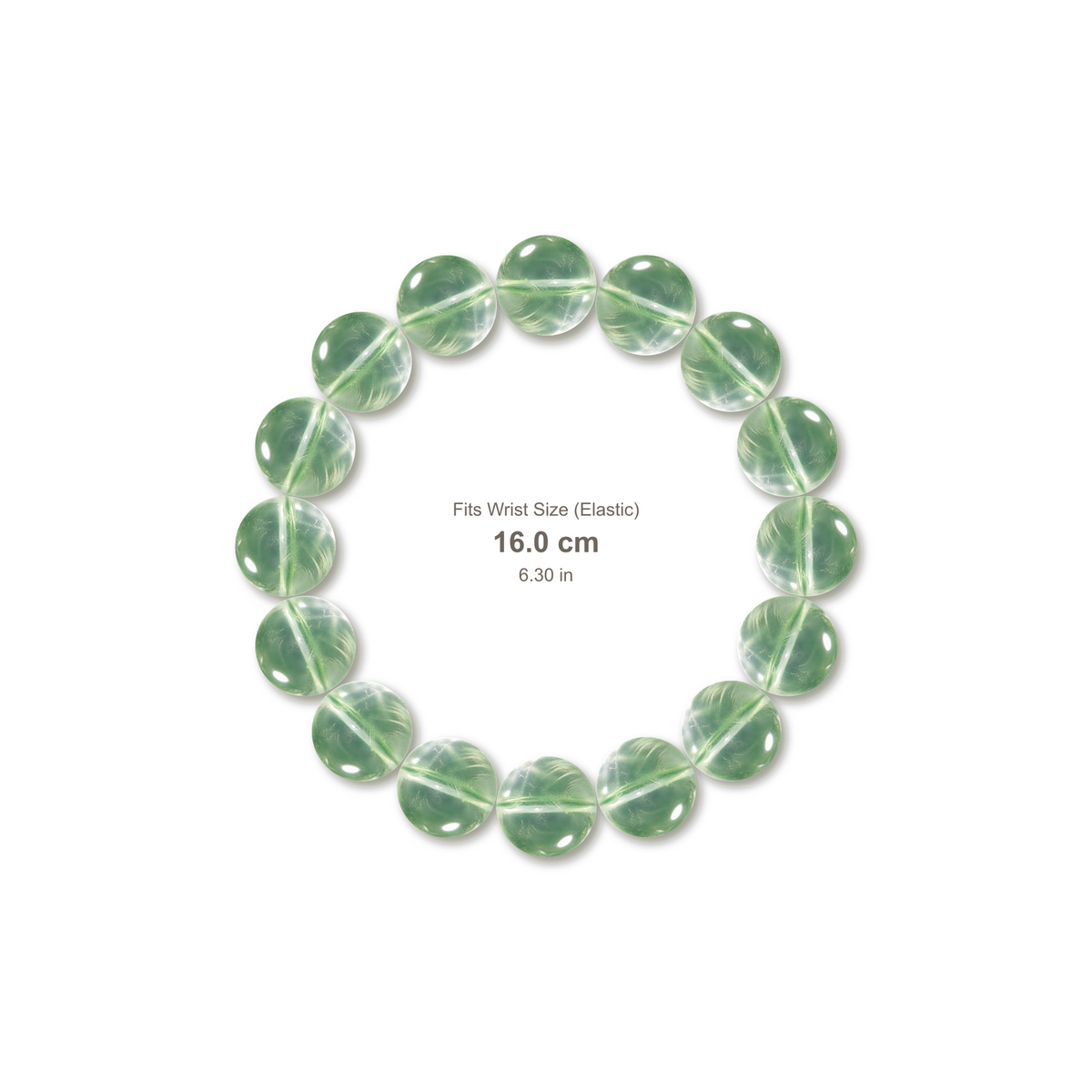 Prehnite Bracelet bracelet design — contact spacing 8mm, reference-style soft shadow, no string v9