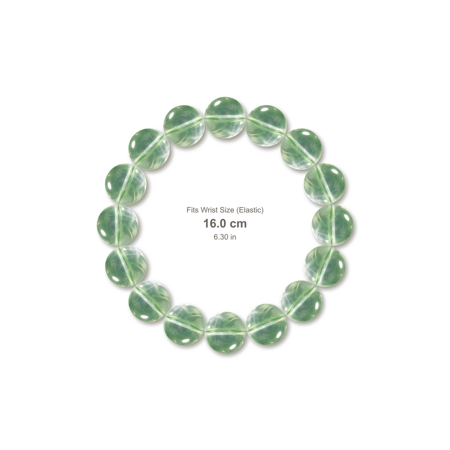 Prehnite Bracelet bracelet design — contact spacing 8mm, reference-style soft shadow, no string v9