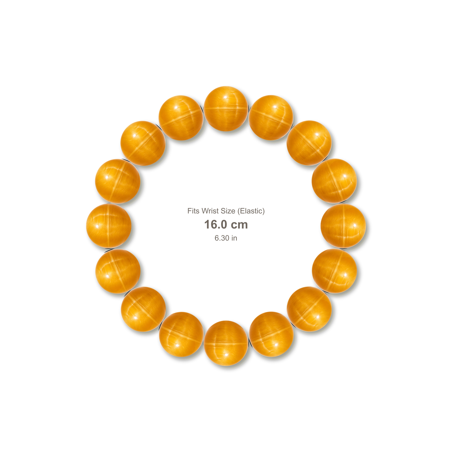 Premium Golden Tiger's Eye Bracelet bracelet design — contact spacing 10mm, reference-style soft shadow, no string v9
