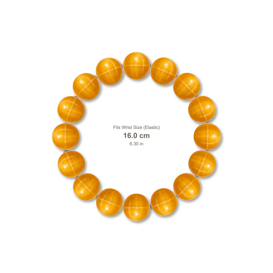 Premium Golden Tiger's Eye Bracelet bracelet design — contact spacing 10mm, reference-style soft shadow, no string v9