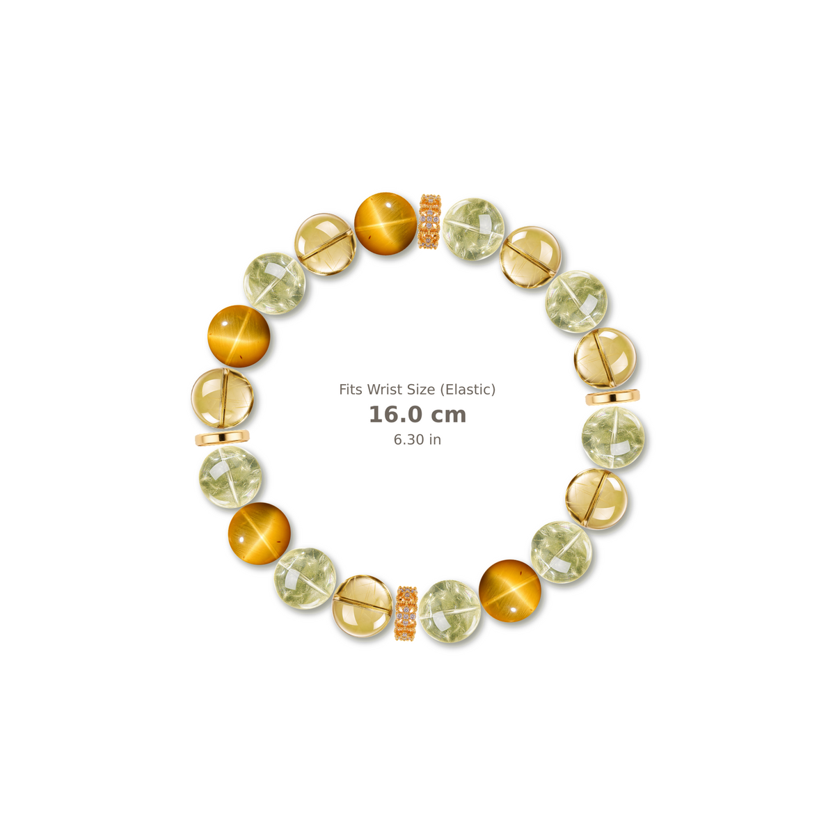 Prosperous Light Bracelet mixed crystal bracelet design — alternating beads with evenly spaced accents and reference-style soft shadow