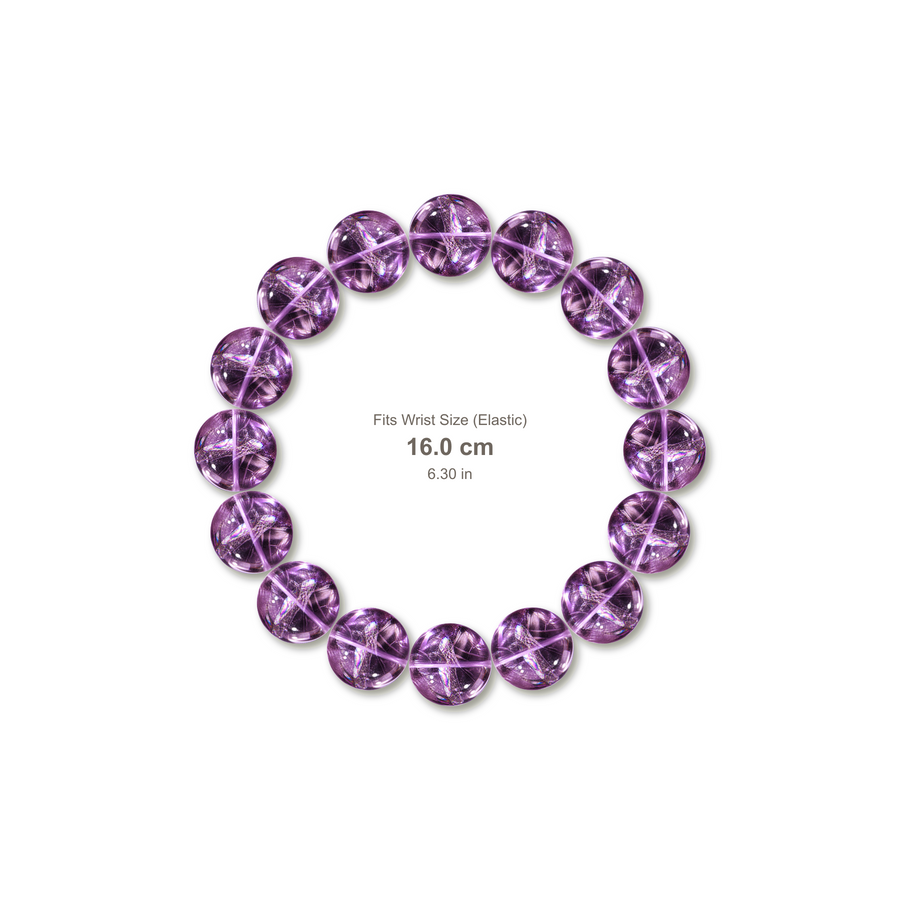 Purple Azeztulite Bracelet bracelet design — contact spacing 8mm, reference-style soft shadow, no string v9