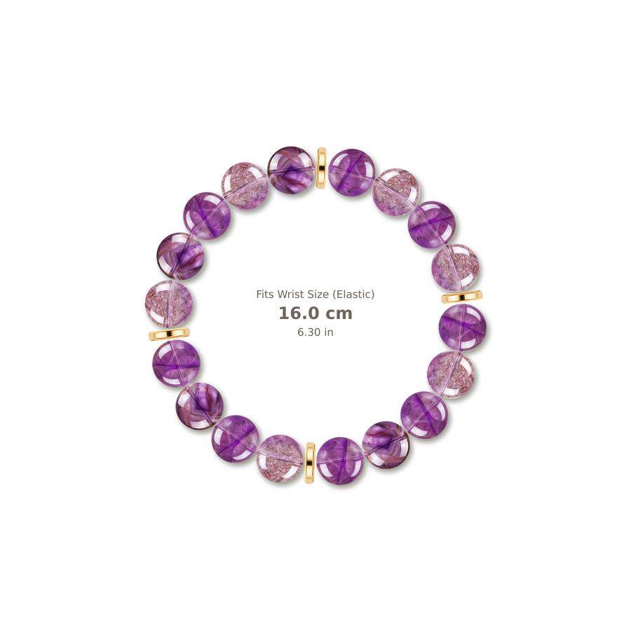 Red Current Bracelet mixed crystal bracelet design — alternating beads with evenly spaced accents and reference-style soft shadow