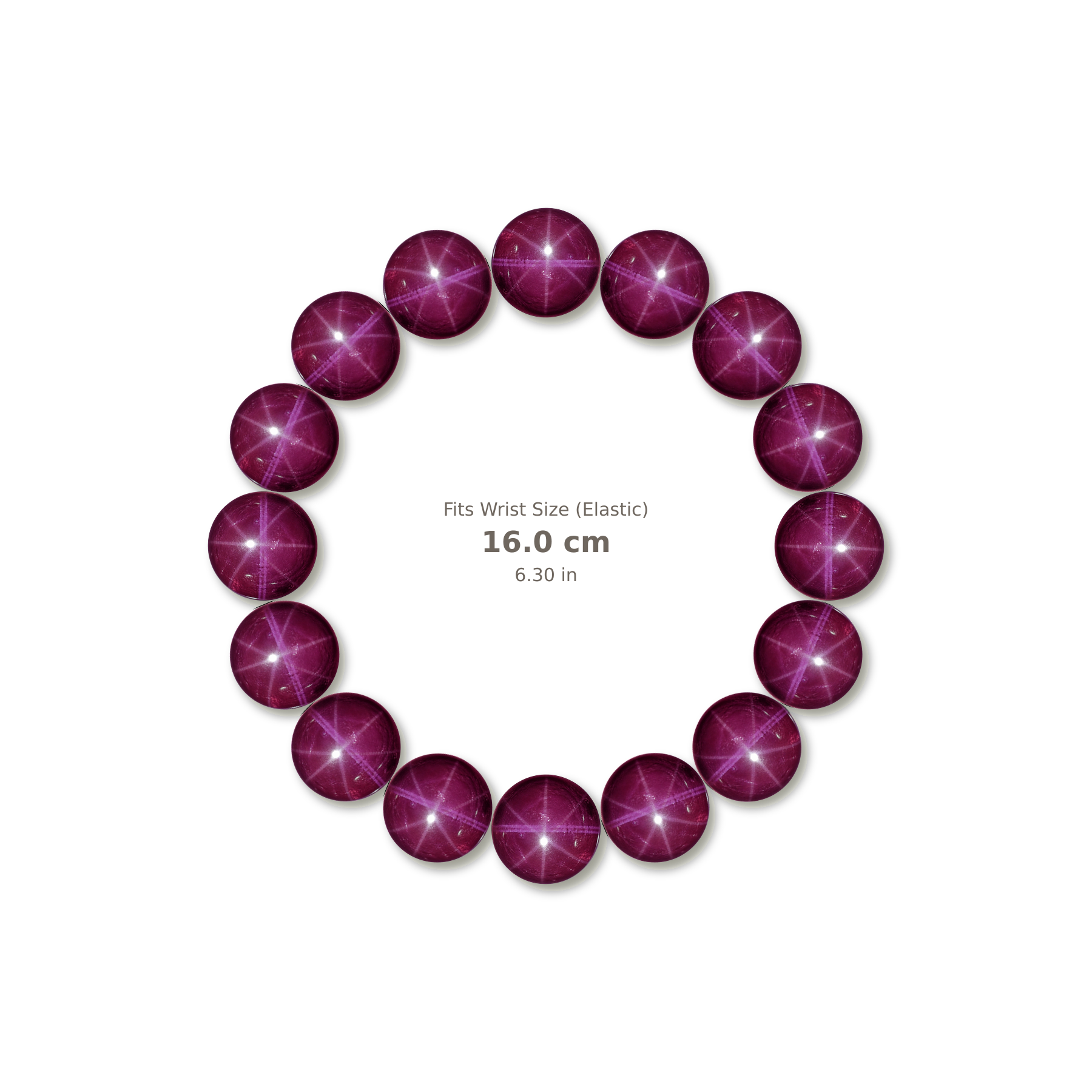 Star Garnet Bracelet bracelet design — contact spacing 10mm, reference-style soft shadow, no string v9