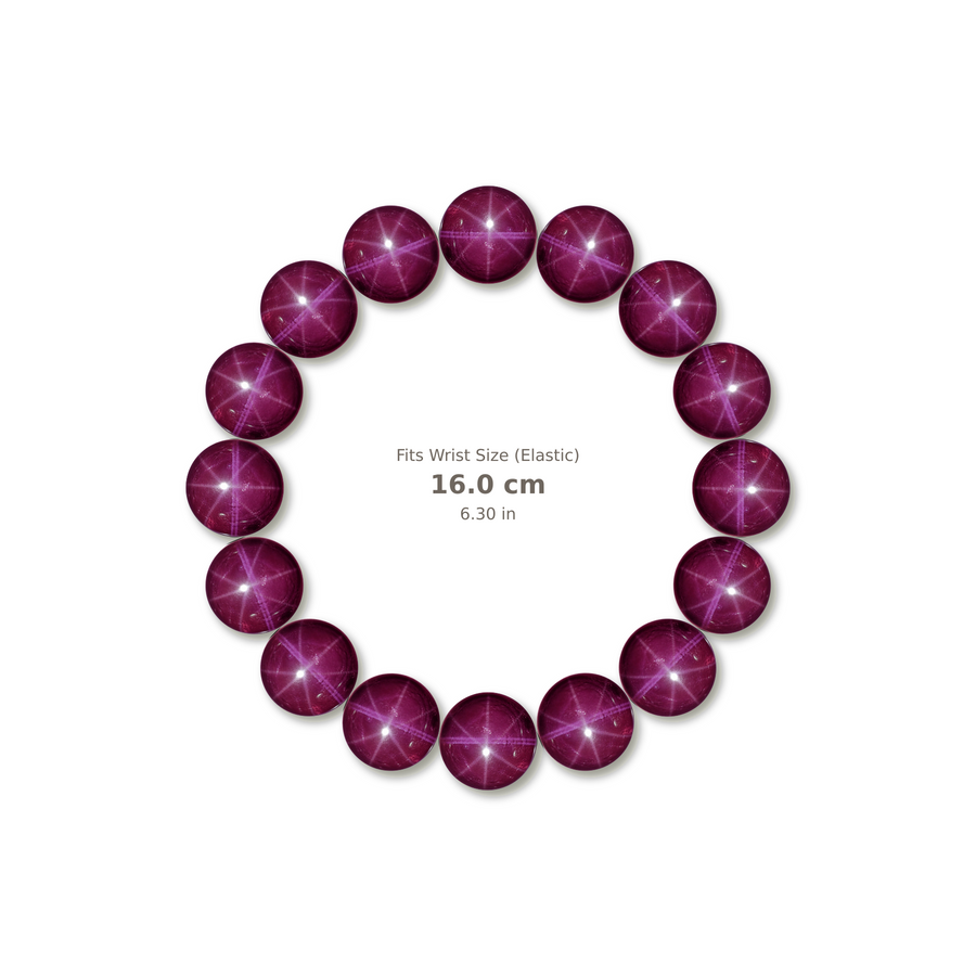 Star Garnet Bracelet bracelet design — contact spacing 10mm, reference-style soft shadow, no string v9