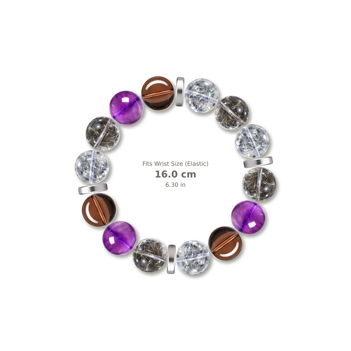Study Rhythm Bracelet mixed crystal bracelet design — alternating beads with evenly spaced accents and reference-style soft shadow