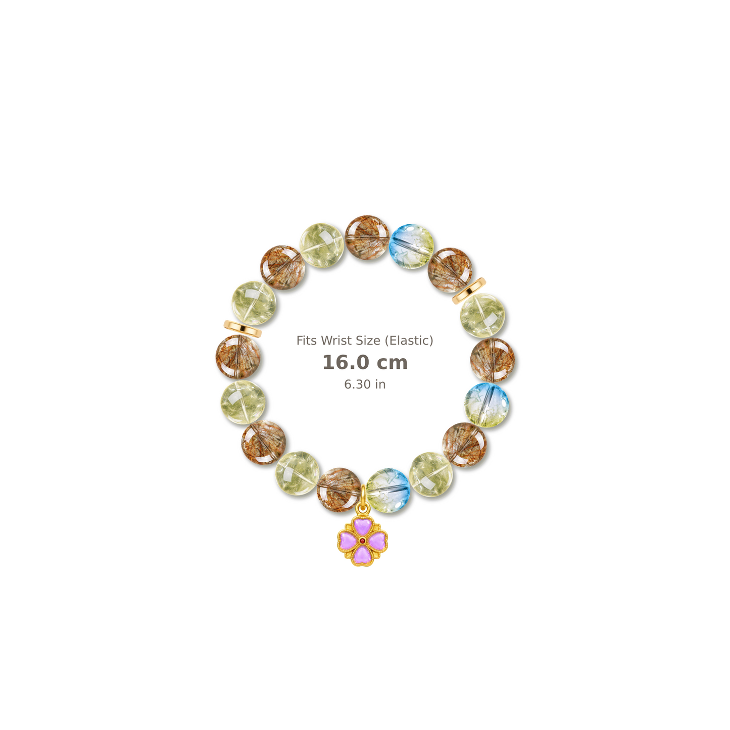 Sunny Chance Bracelet mixed crystal bracelet design — alternating beads with evenly spaced accents and reference-style soft shadow